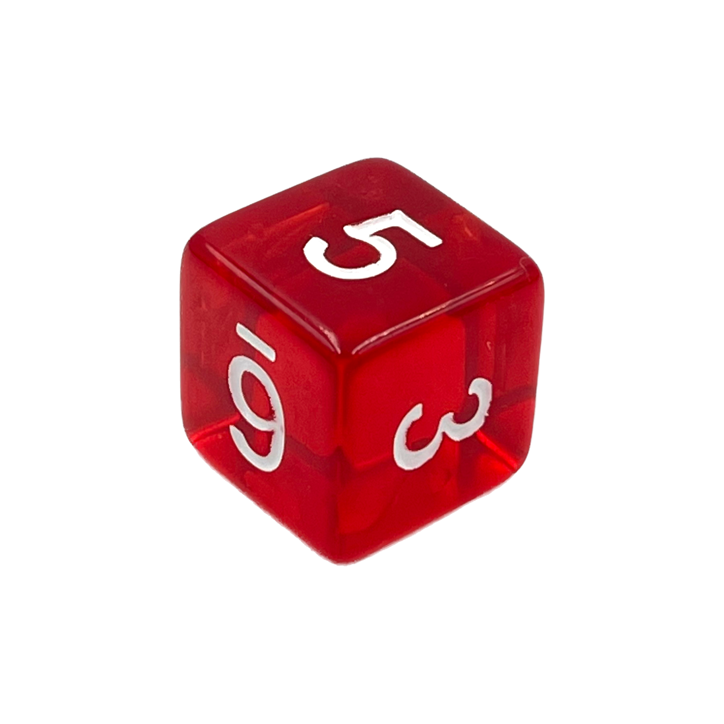 D6 Würfel Transparent Red