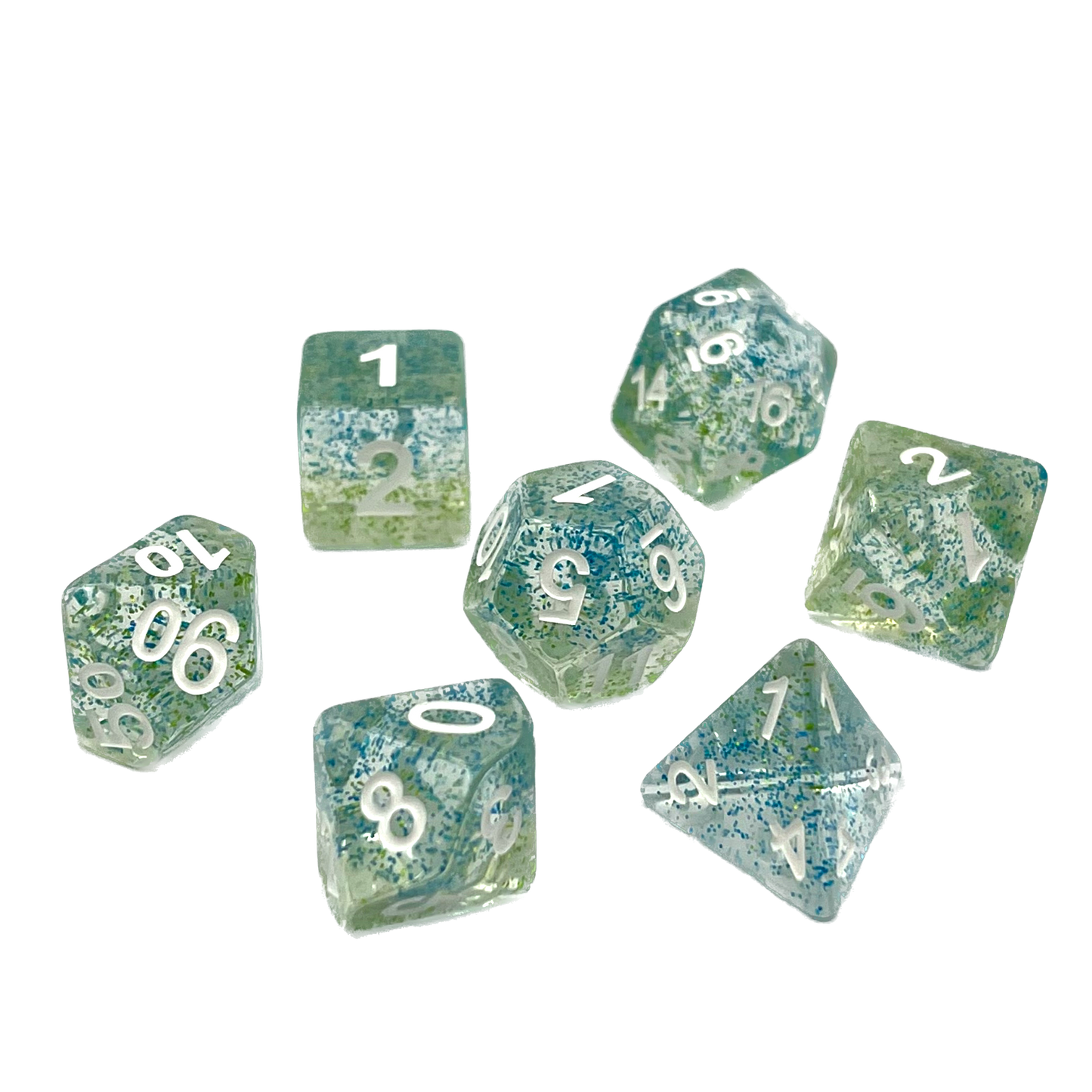 7-teiliges RPG Würfelset Confetti: Blue Danube