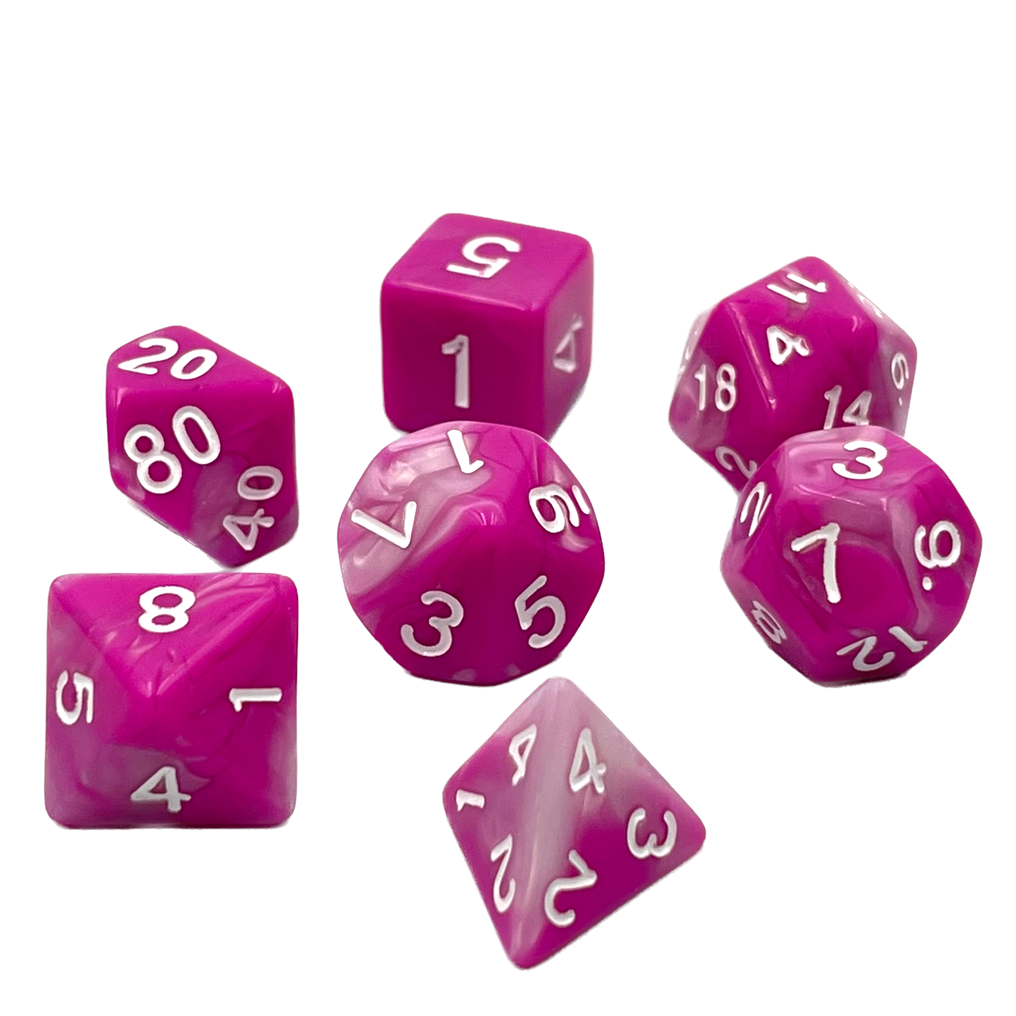7-teiliges RPG Würfelset Mehrfarbig: Racing Pink