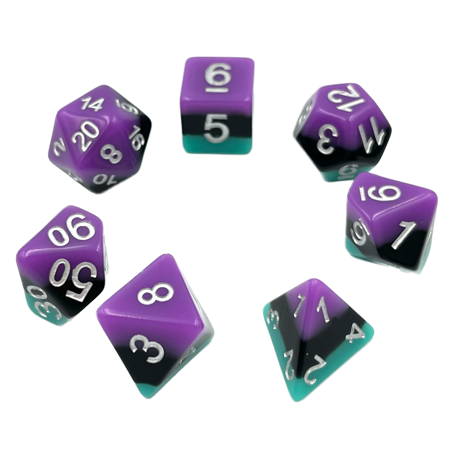 7-teiliges RPG Würfelset Mehrfarbig: Stratosphere