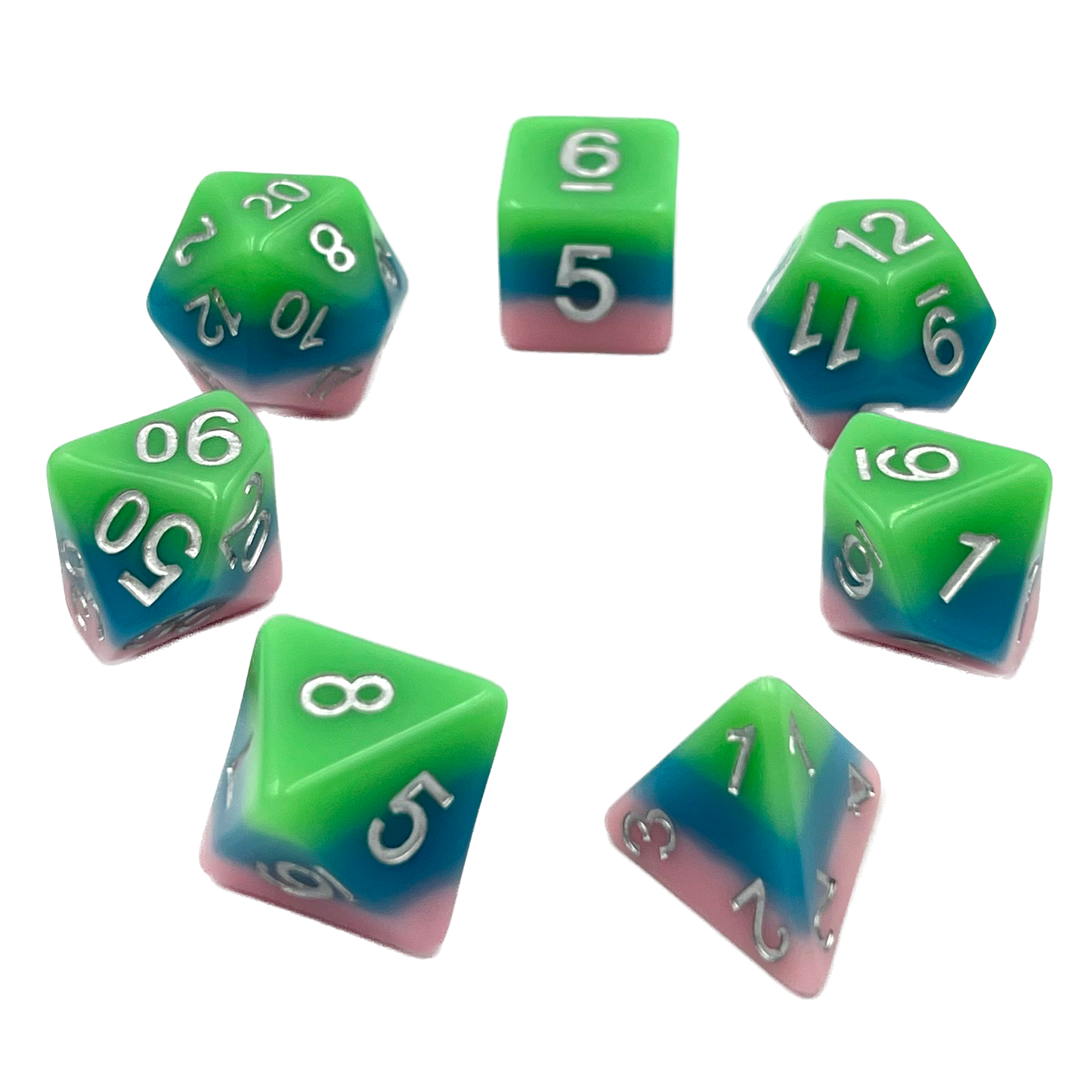 7-teiliges RPG Würfelset Mehrfarbig: Fluttering Elf