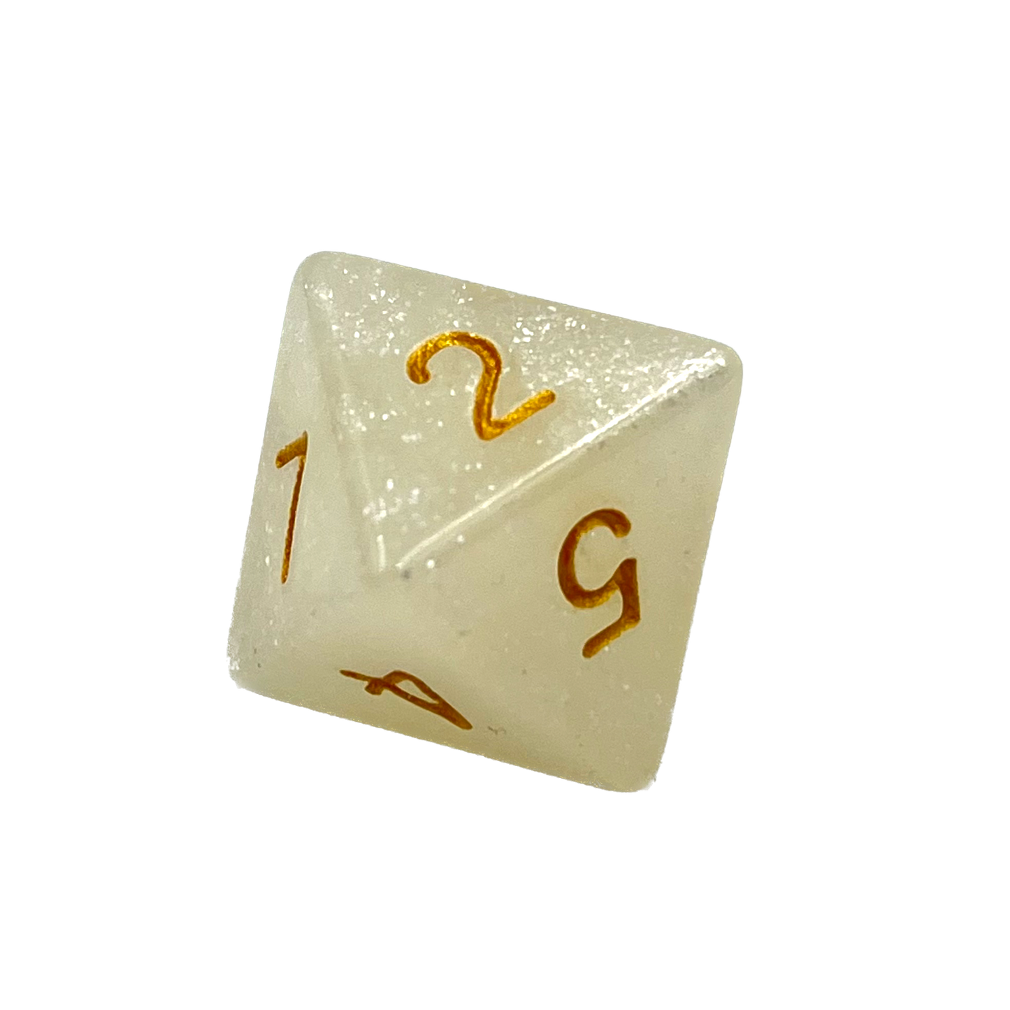 D8 Würfel Galaxy: White/Gold