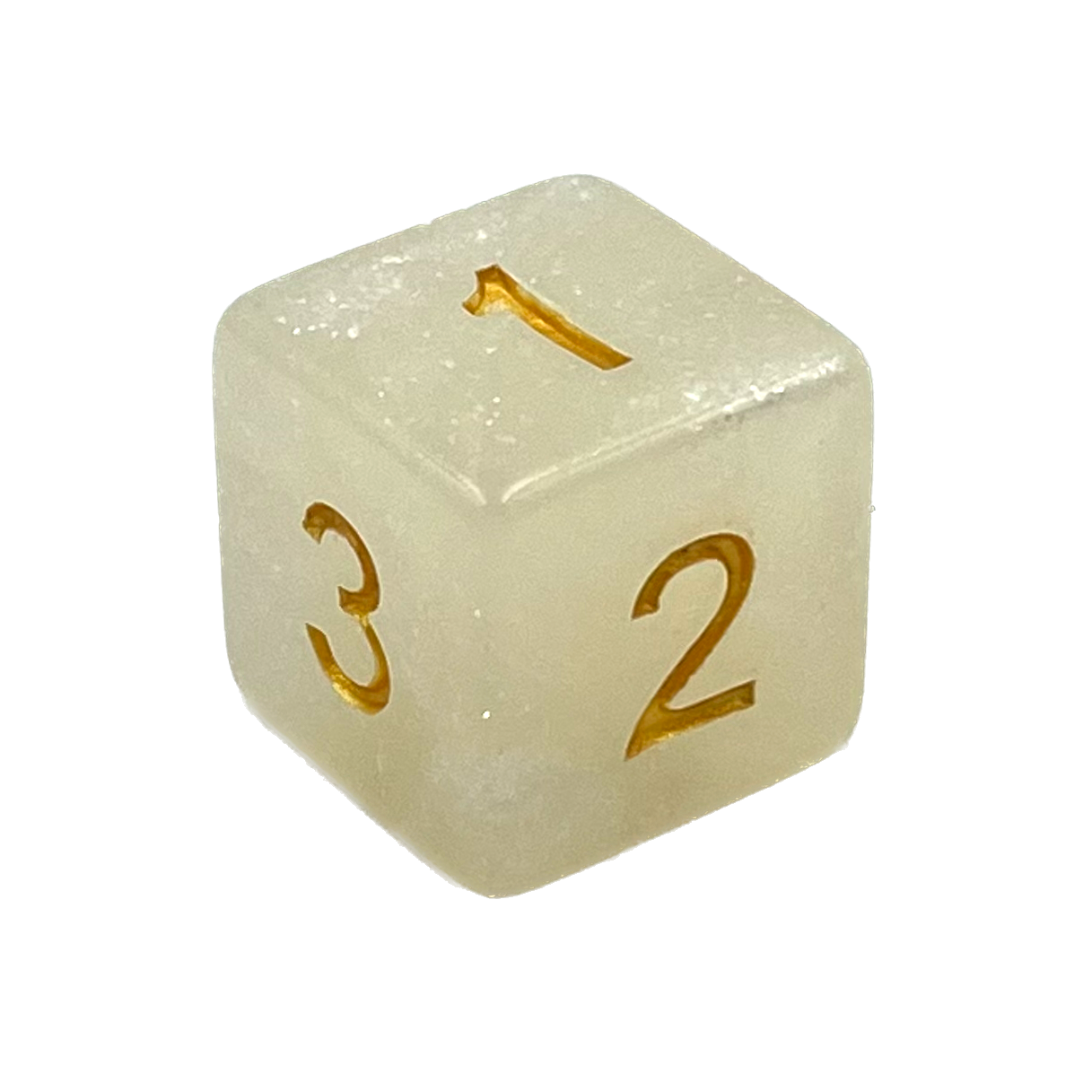 D6 Würfel Galaxy: White/Gold