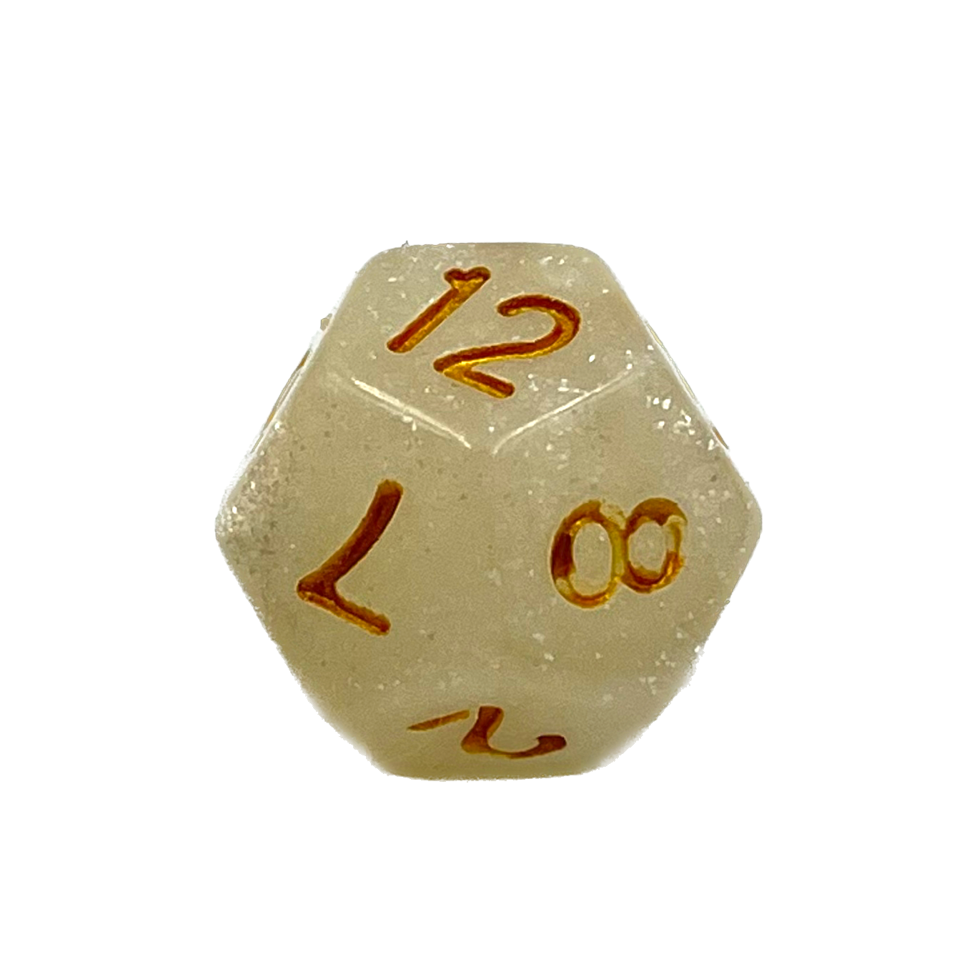 D12 Würfel Galaxy: White/Gold