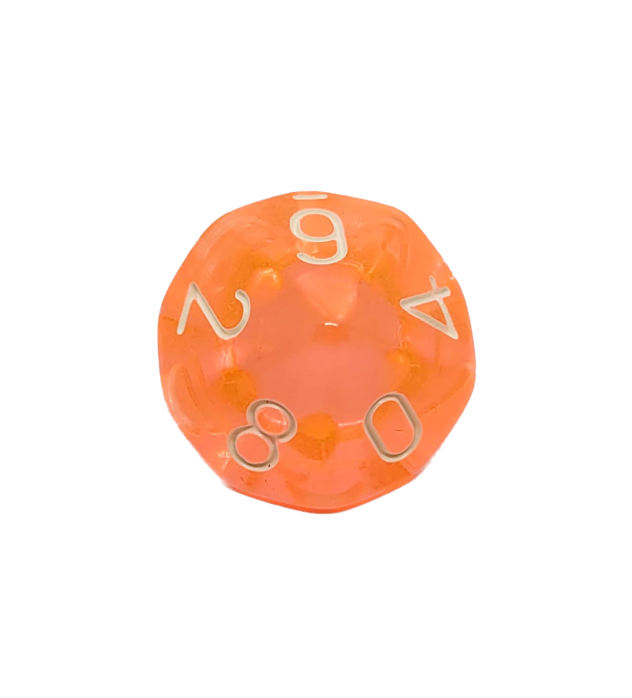 D10 Würfel Transparent Coral