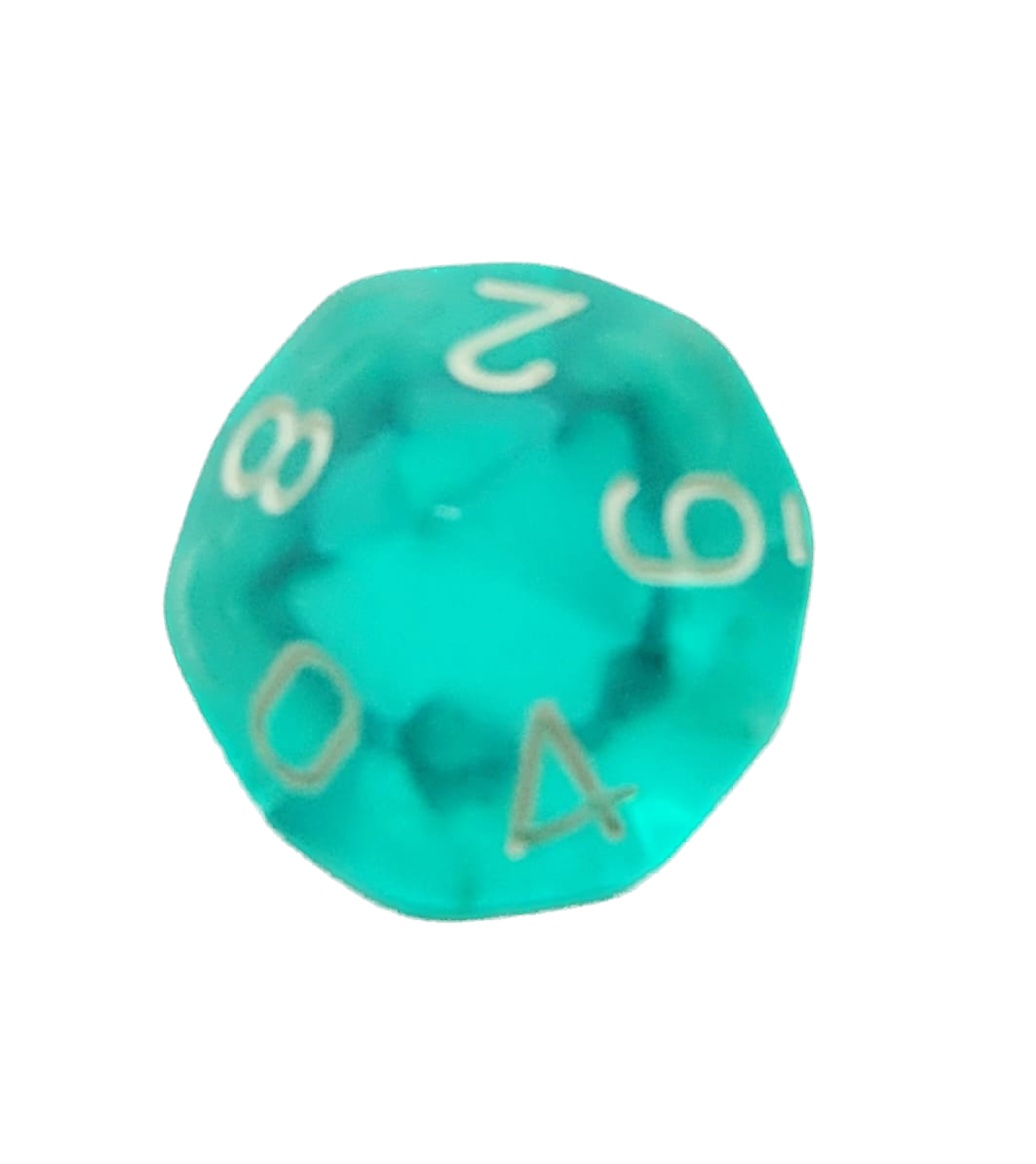 D10 Würfel Transparent IceMint