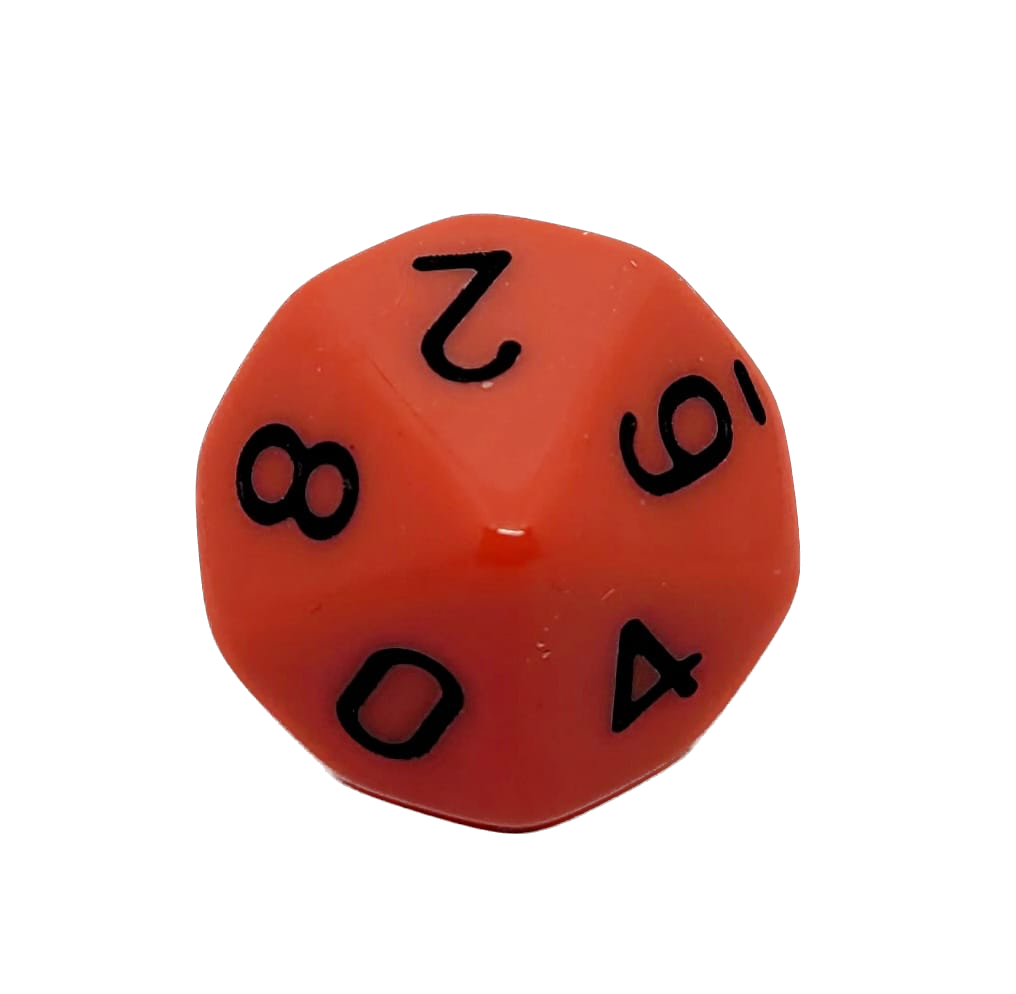 D10 Würfel Rot/Schwarz