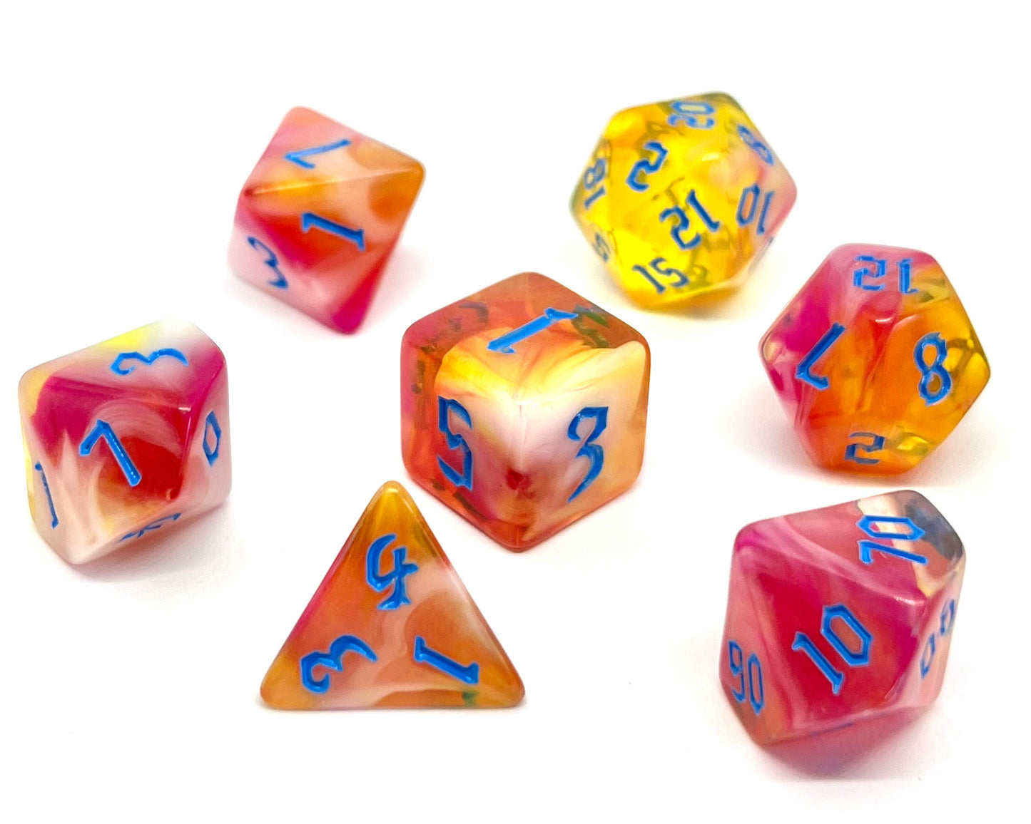 7-teiliges RPG Würfelset Mehrfarbig: Cinnia Fairy