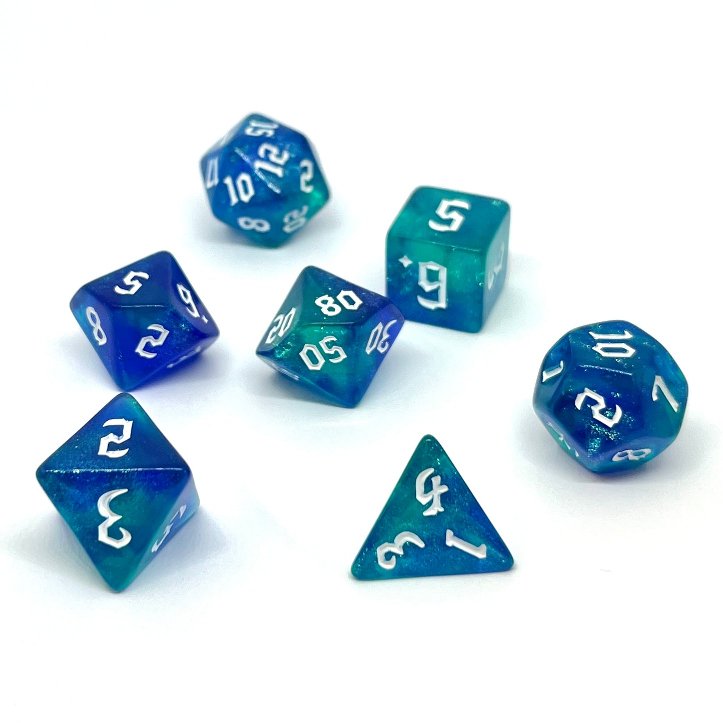 7-teiliges RPG Würfelset Galaxy: Saphire