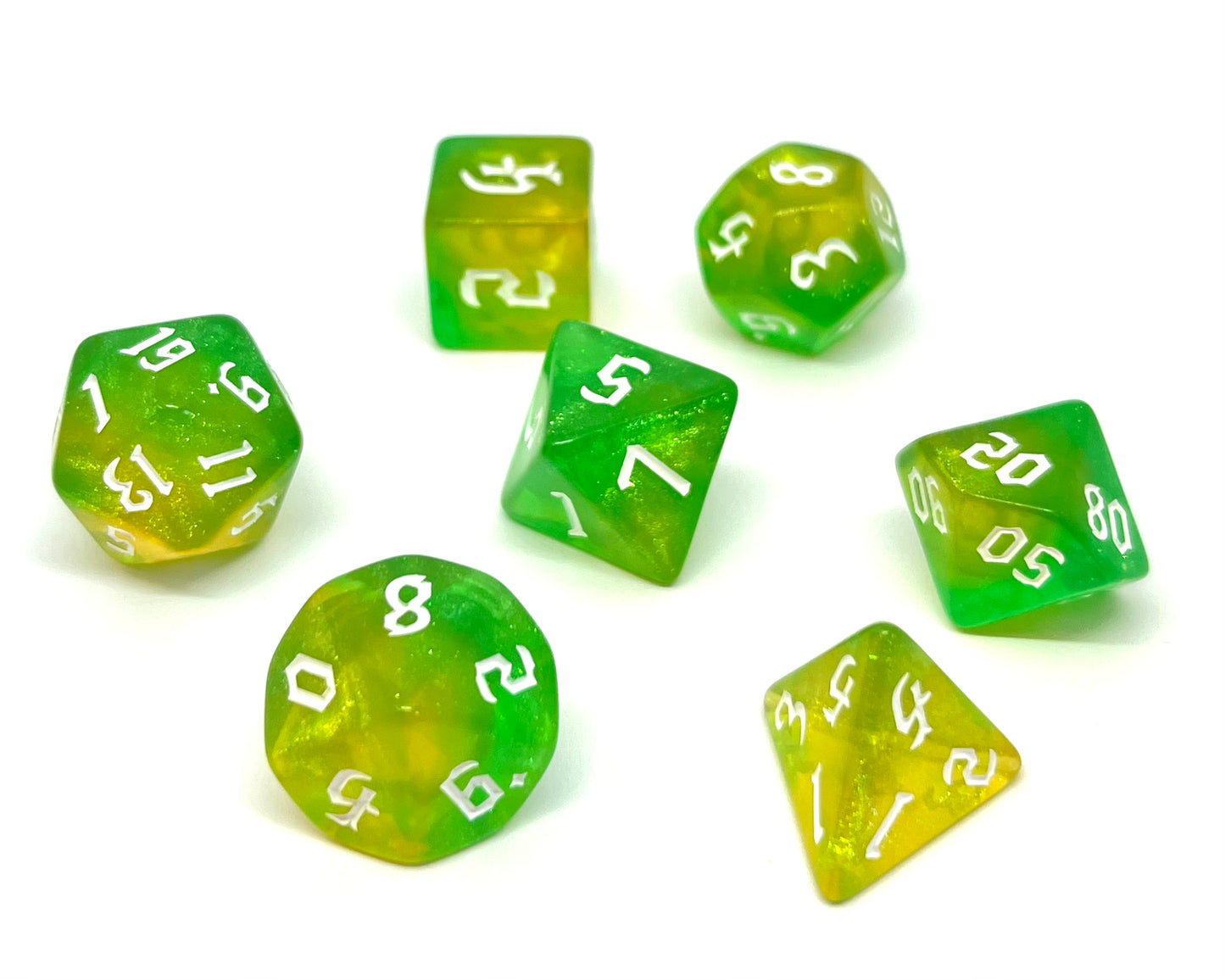 7-teiliges RPG Würfelset Galaxy: Yellow Opalit