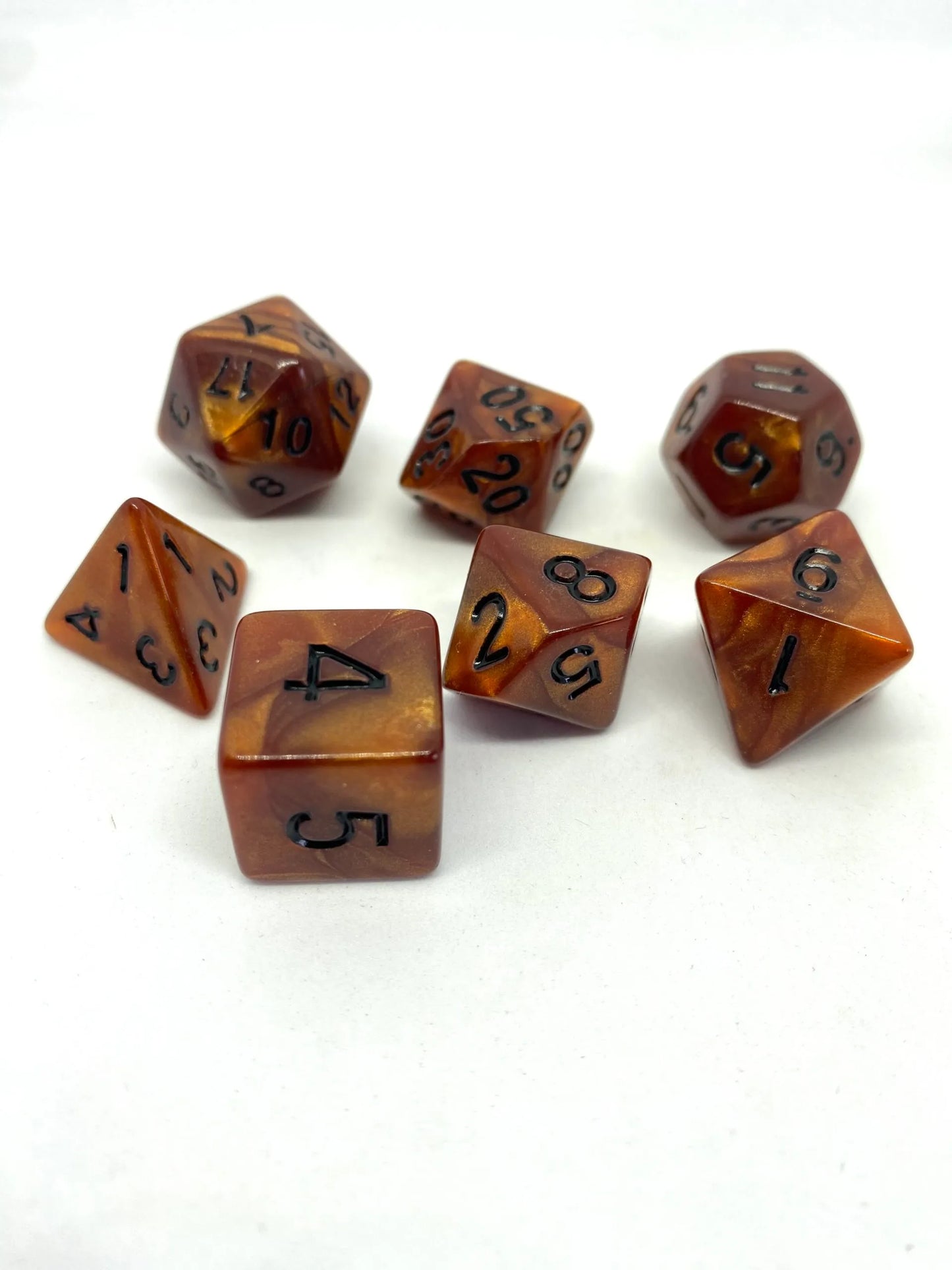 7-teiliges RPG Würfelset Candysweet: Marzapane