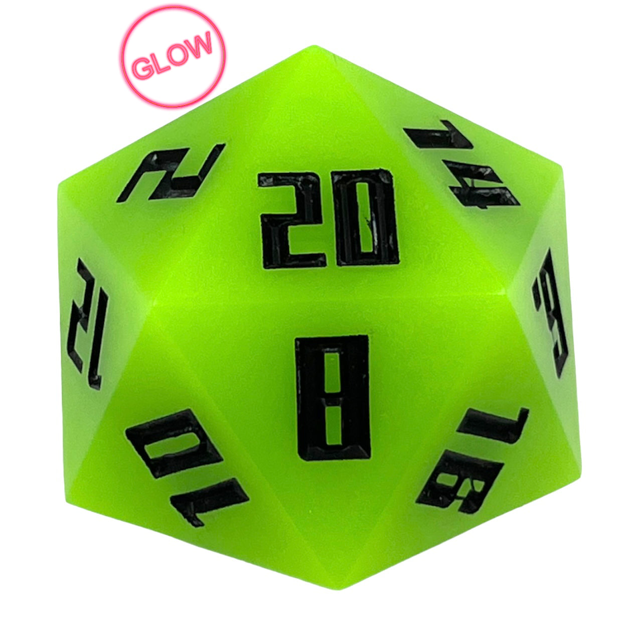 RPG Würfel 55mm D20 Sharp Edge Grün