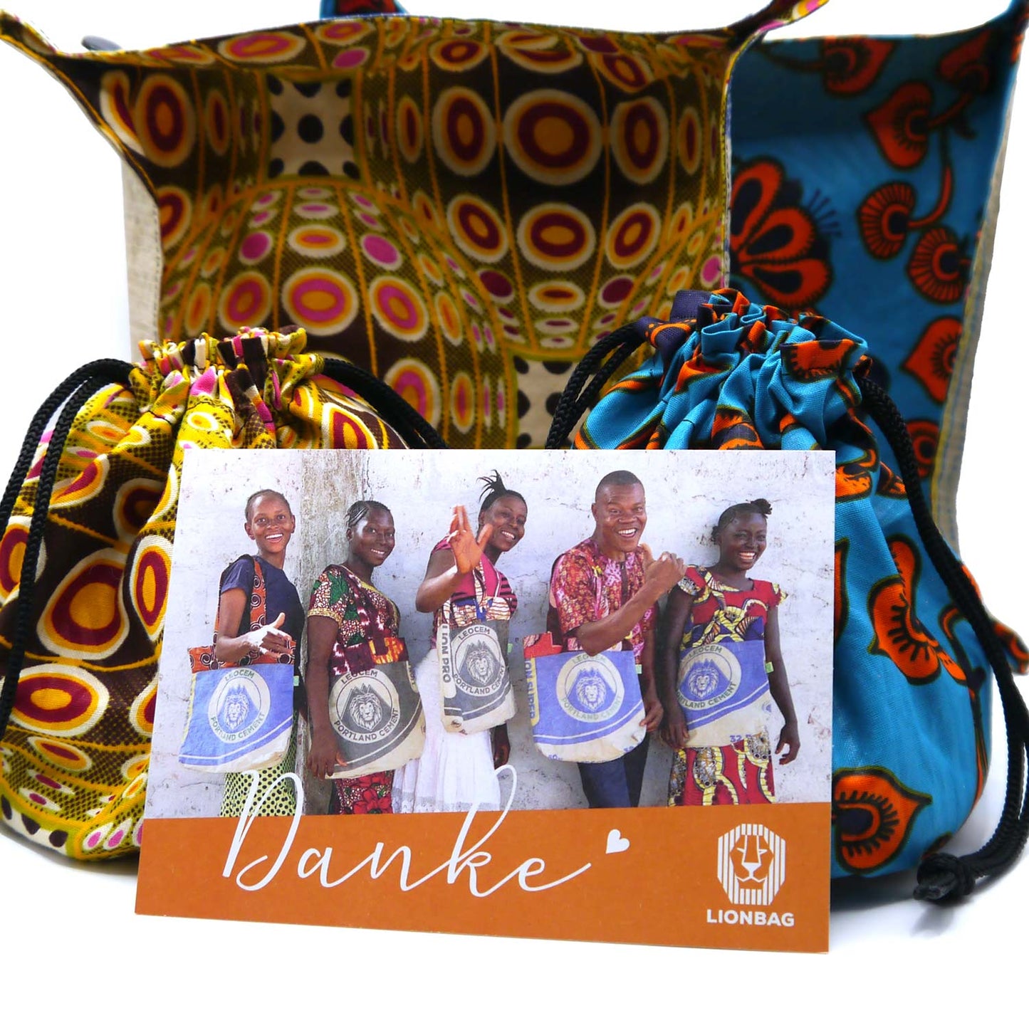 Würfelschale Blau-Orange von Lionbag