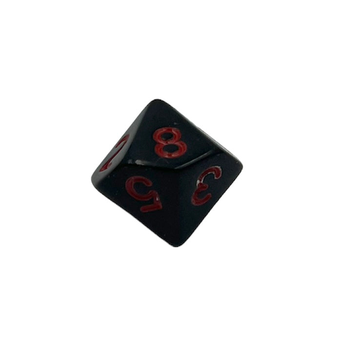 D10 Würfel Schwarz/Rot