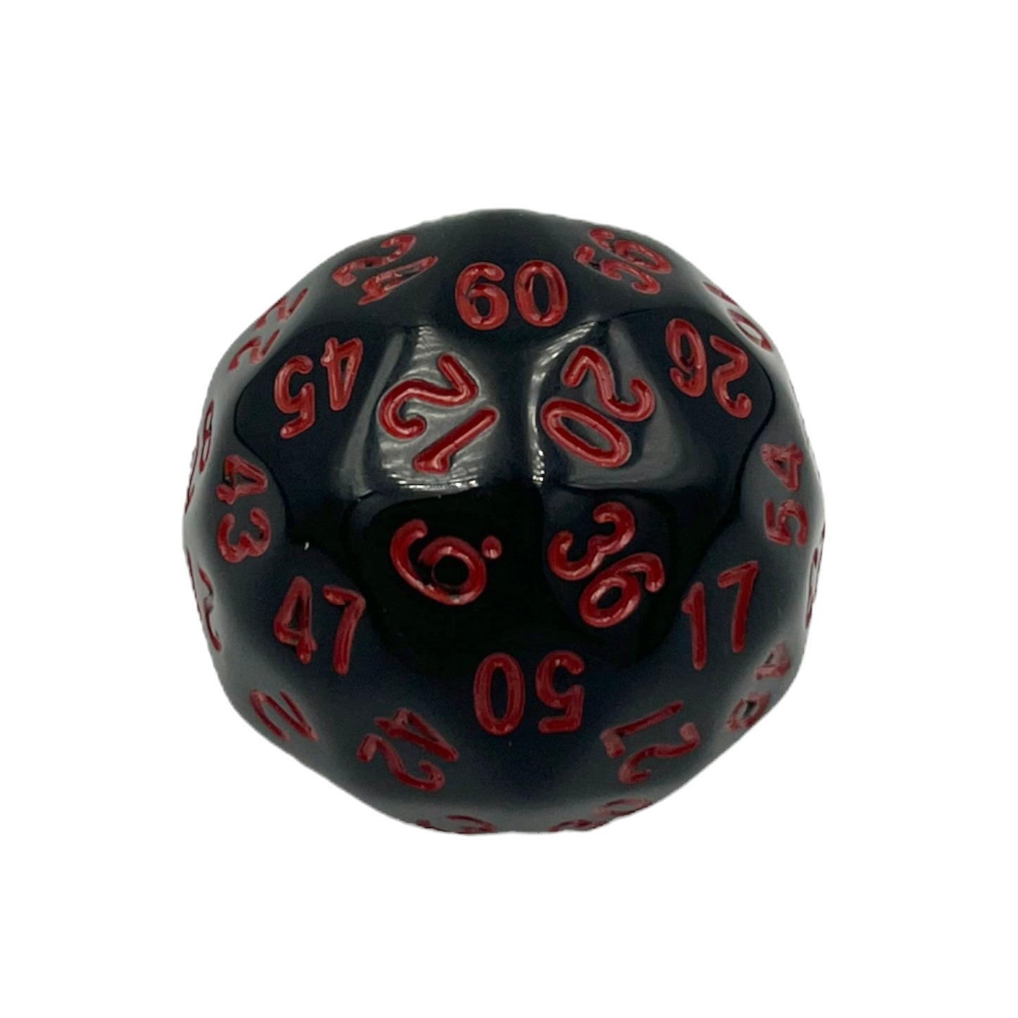 D60 Würfel Schwarz/Rot