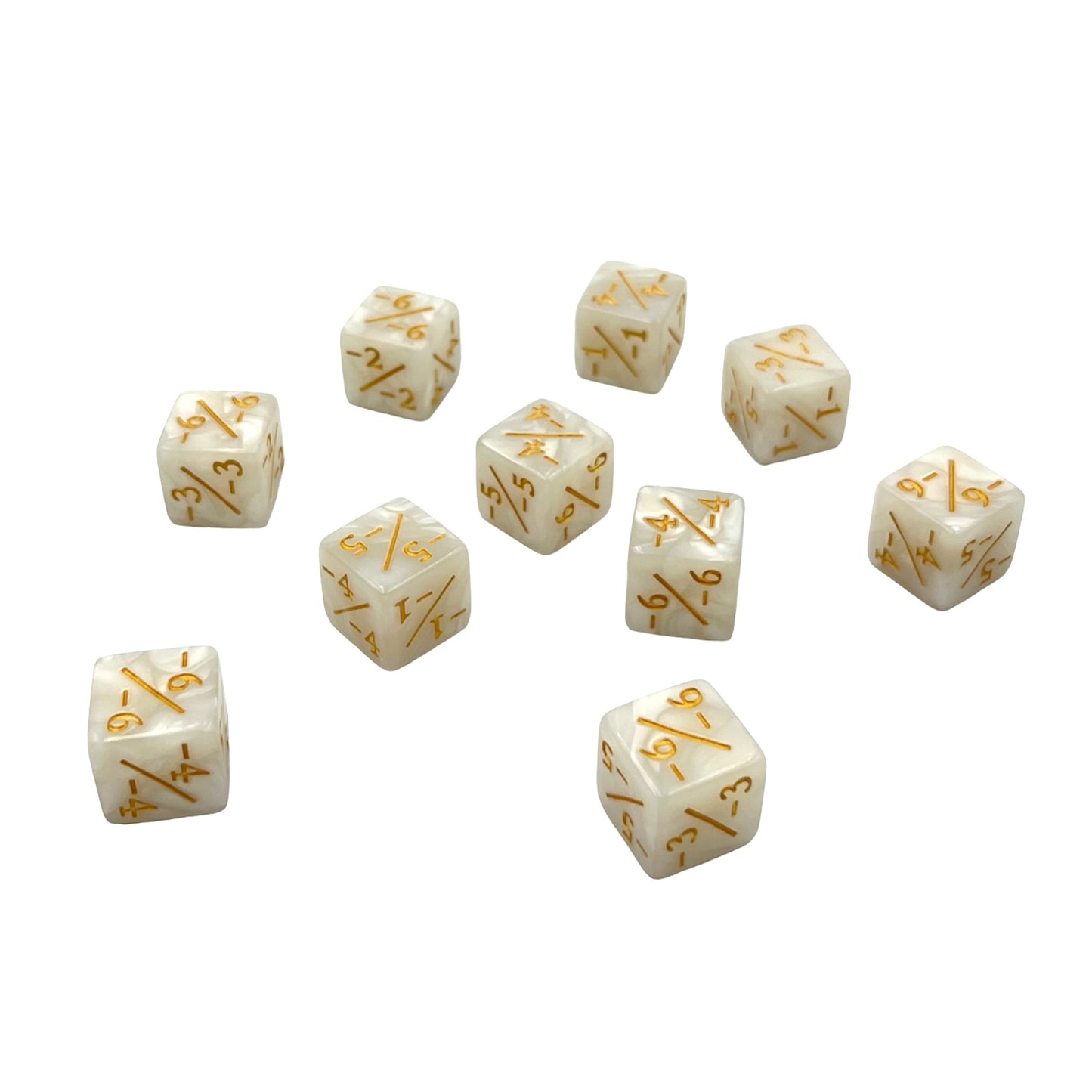 Counter +/- White & Gold