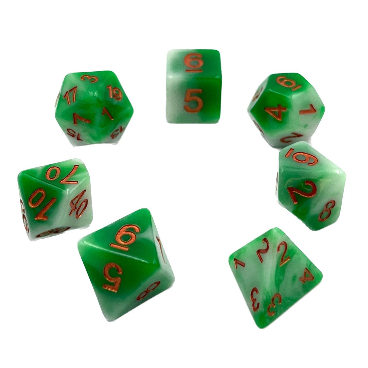 7-teiliges RPG Würfelset Mehrfarbig: Pine Needle