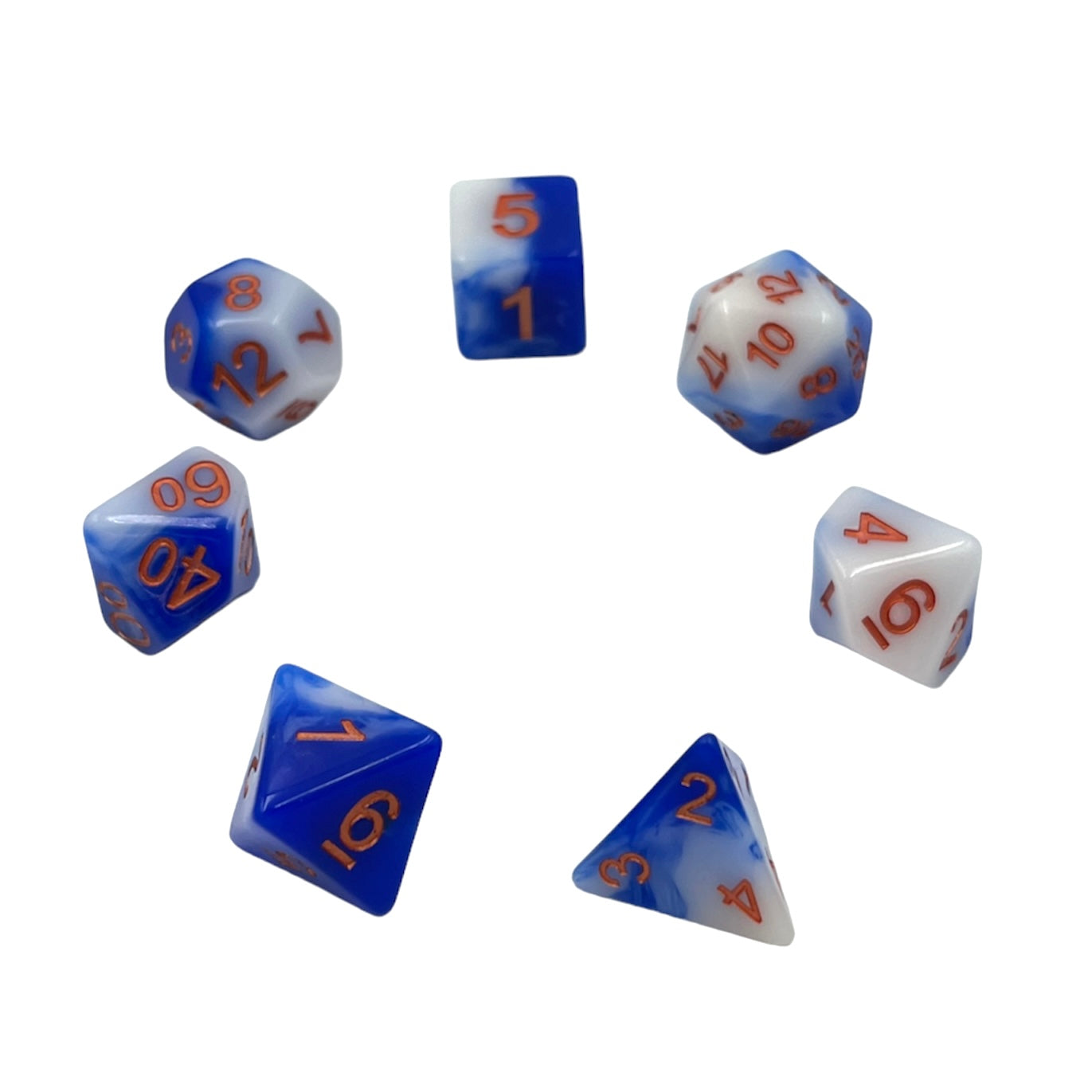 7-teiliges RPG Würfelset Mehrfarbig: Sea and Sky