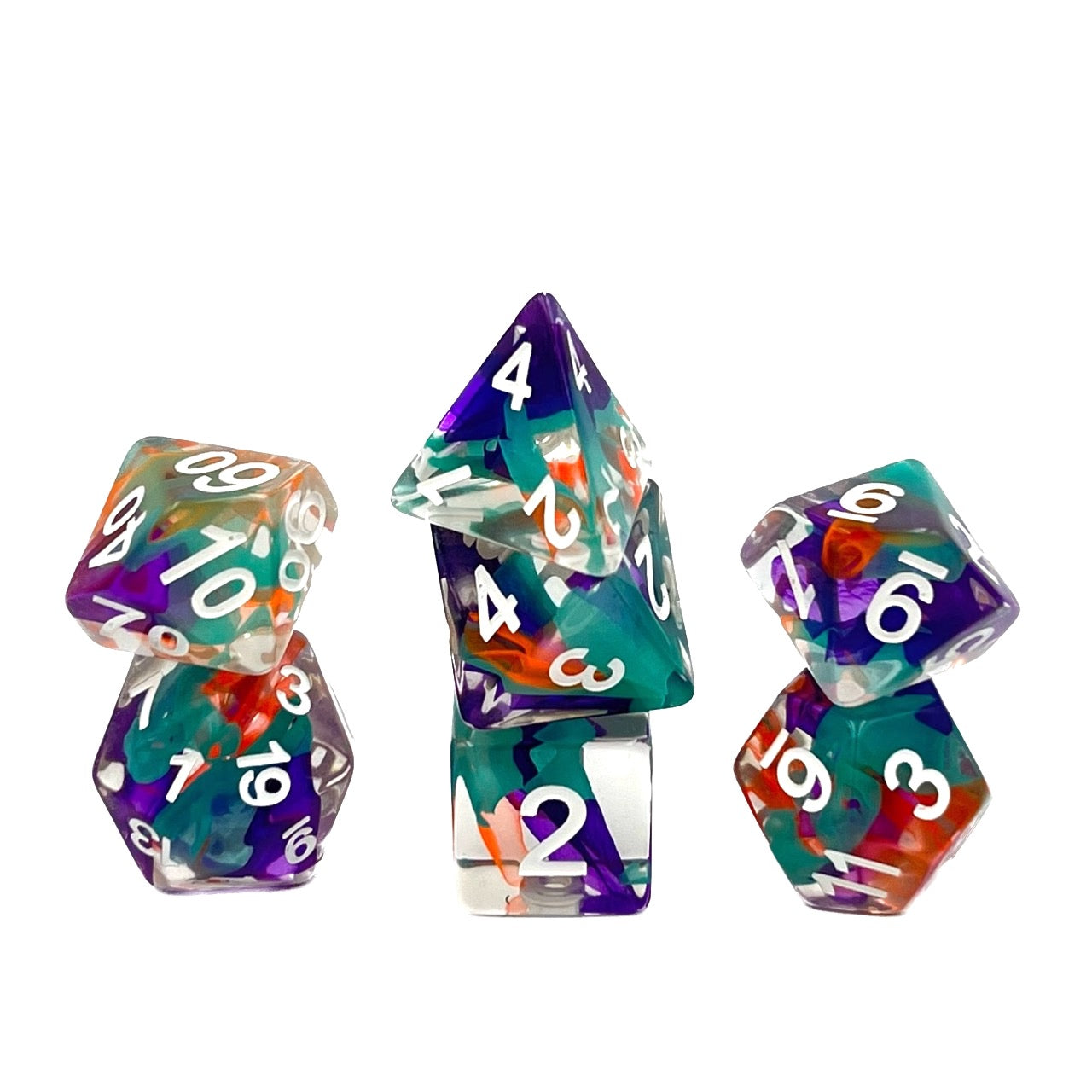 7-teiliges RPG Würfelset Transparent: Unknown Land
