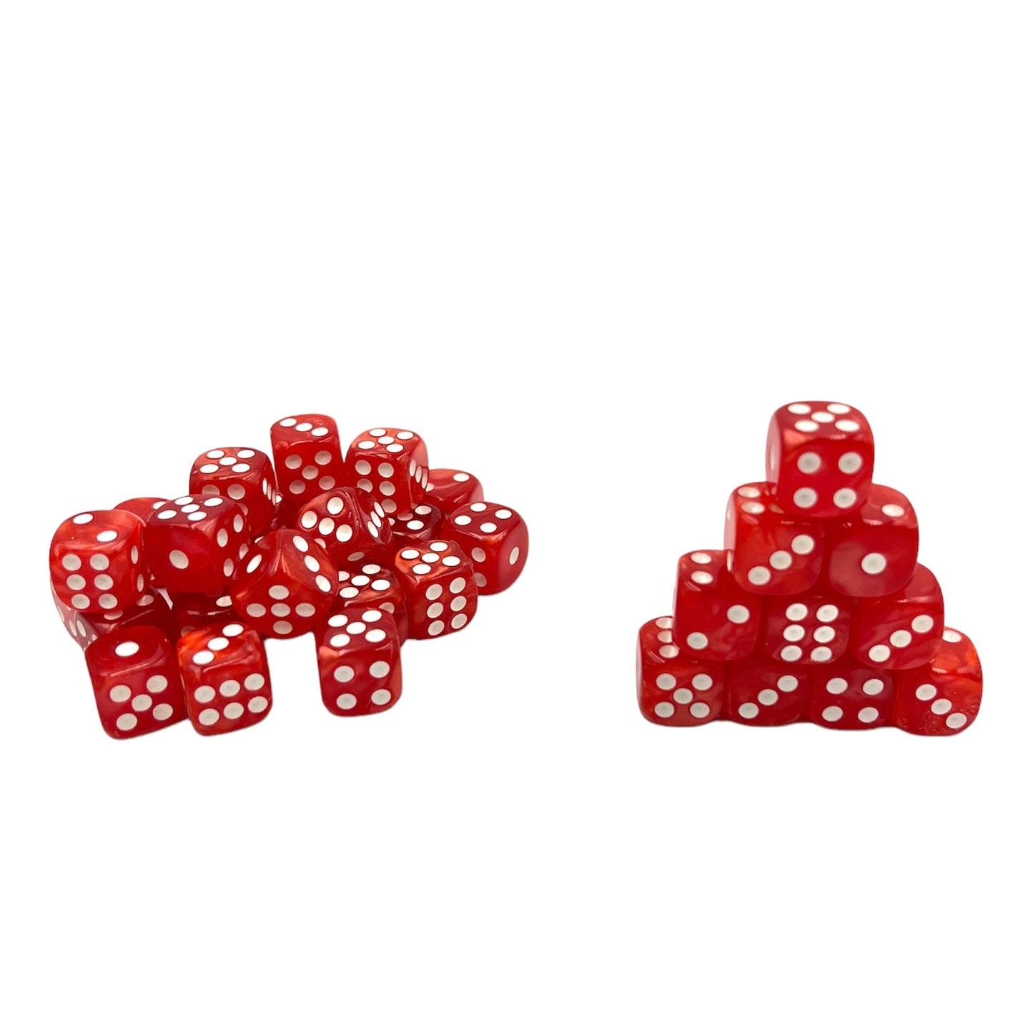 10x D6 Würfel 12mm Pearl: Red