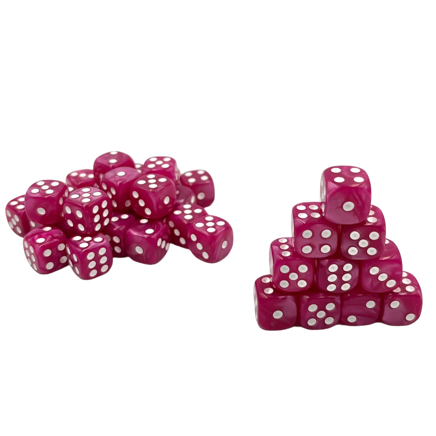 10x D6 Würfel 12mm Pearl: Pink