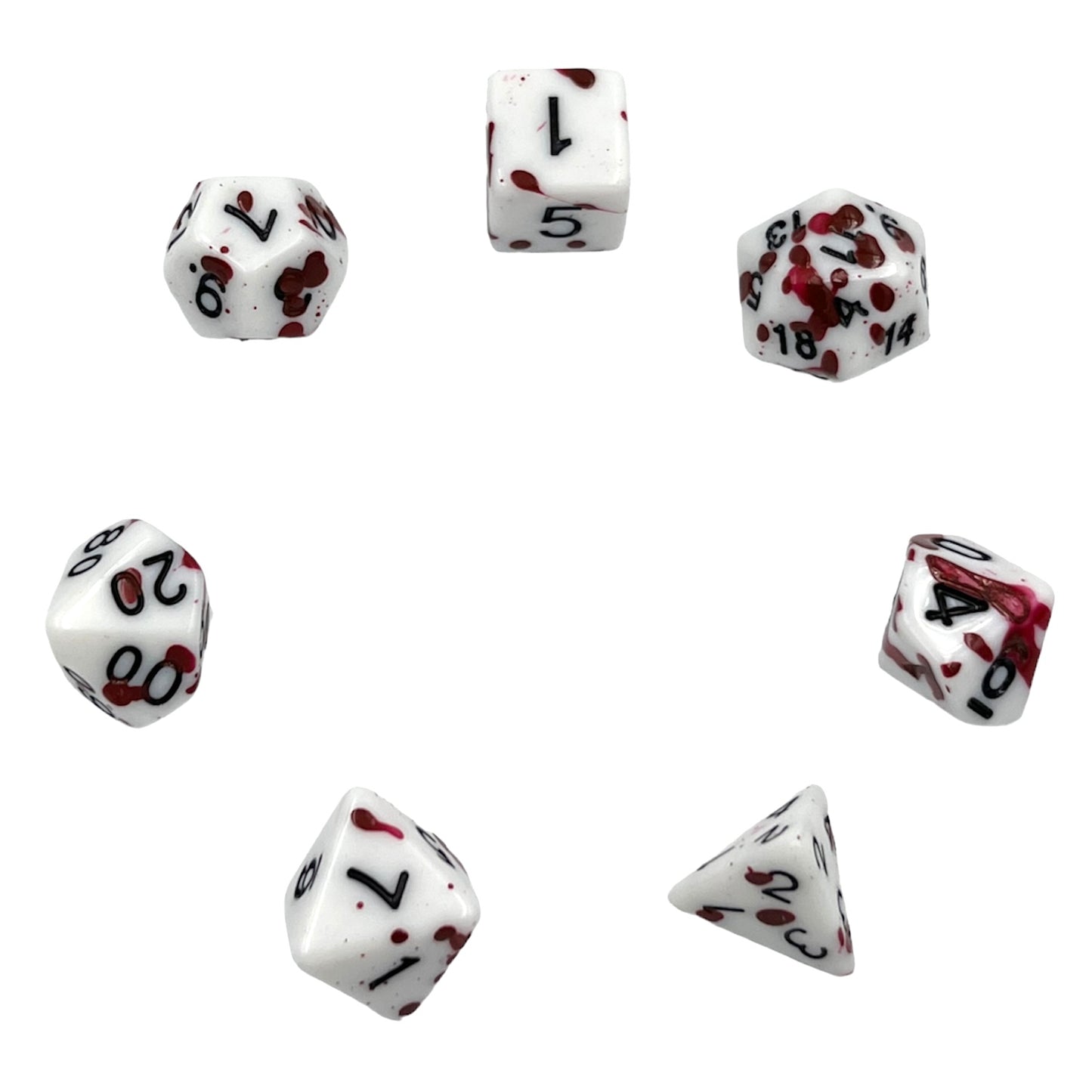 7-teiliges RPG Würfelset Mehrfarbig: Sparkling Blood