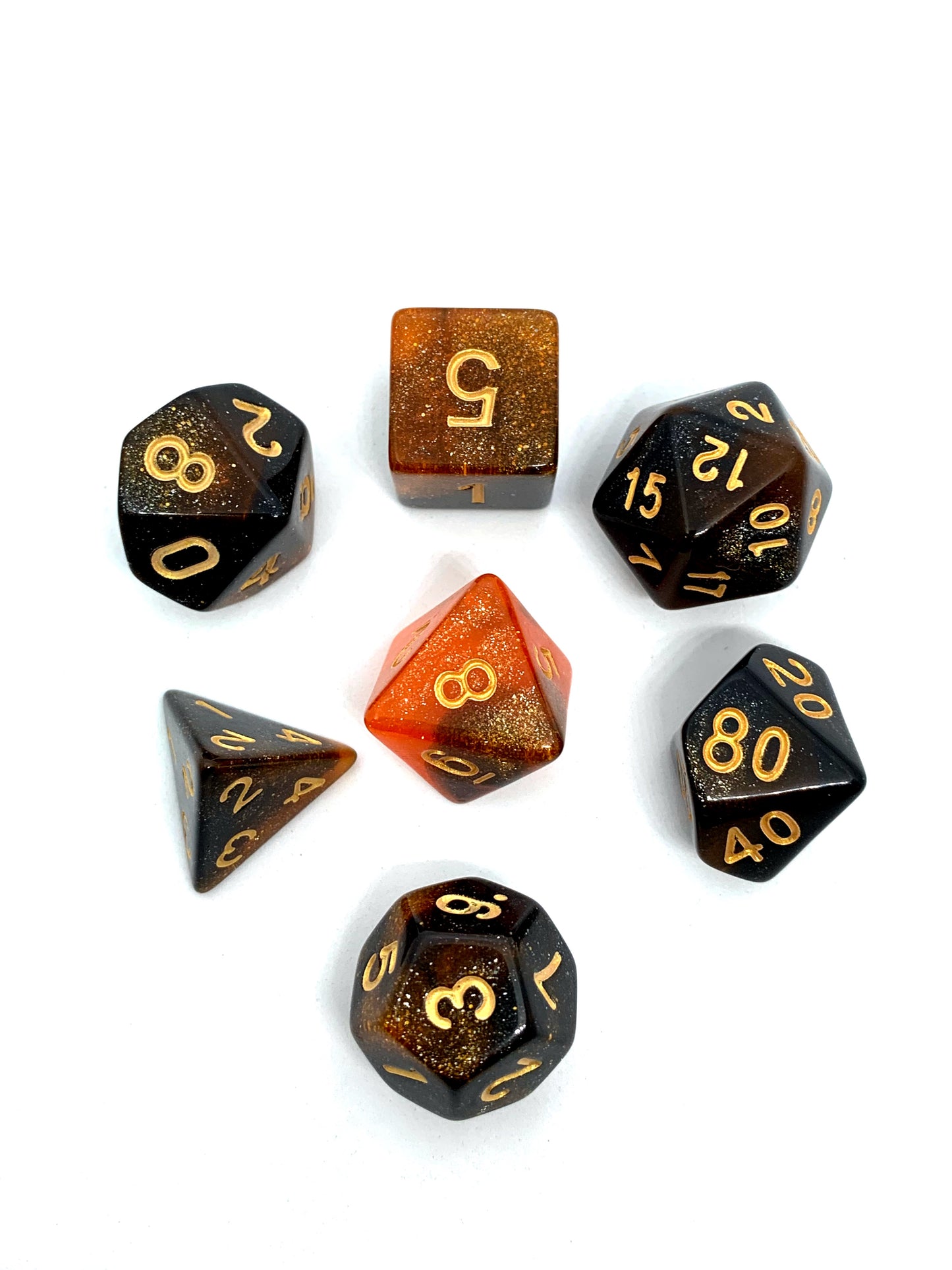 7-teiliges RPG Würfelset Galaxy: Amber