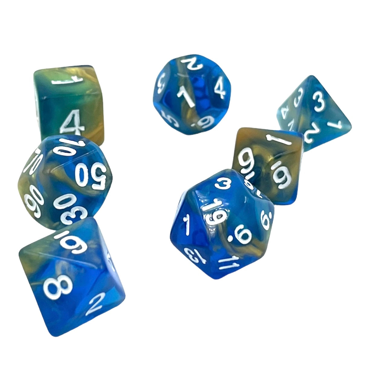7-teiliges RPG Würfelset Mehrfarbig: Starry Night