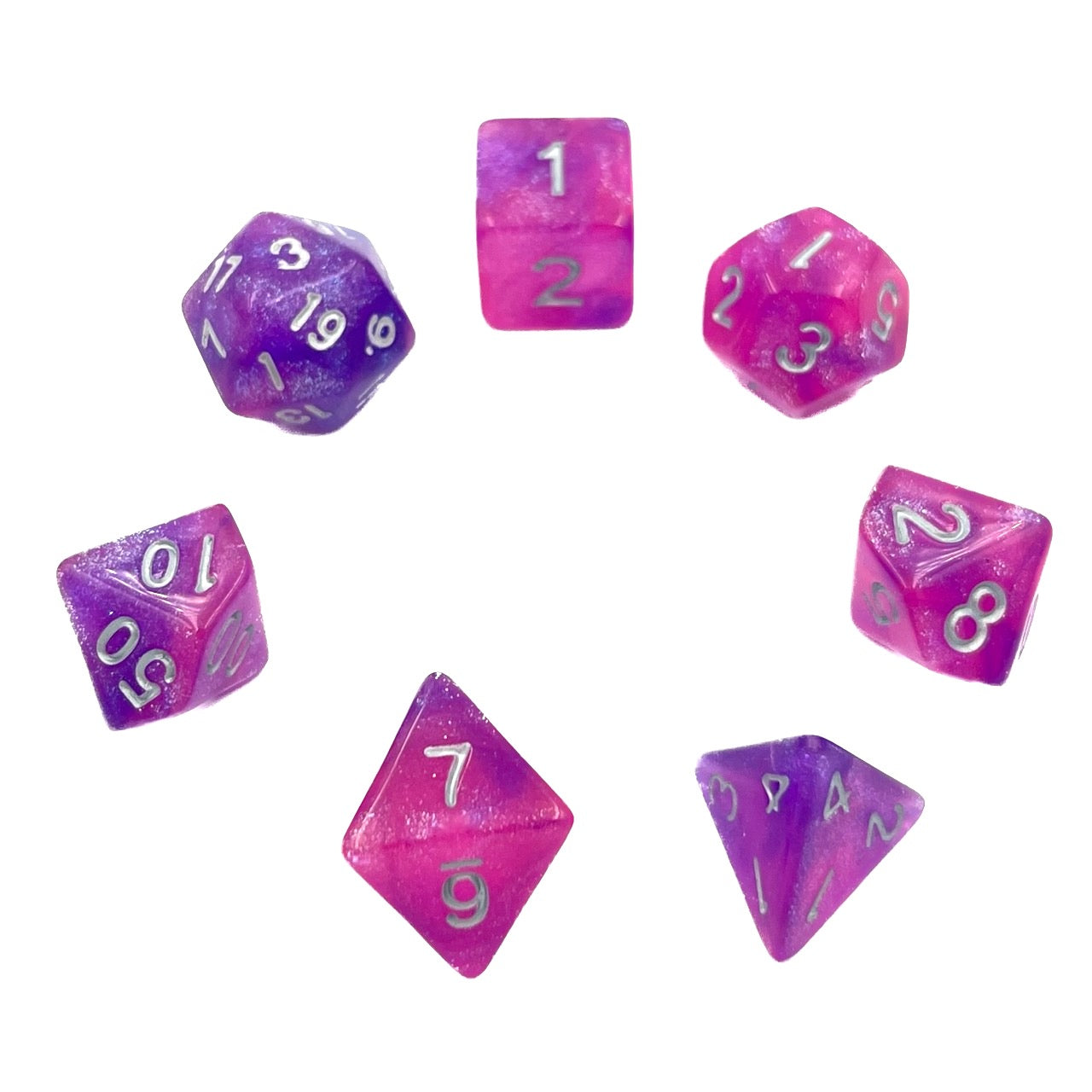 7-teiliges RPG Würfelset Galaxy: Carbon Stars