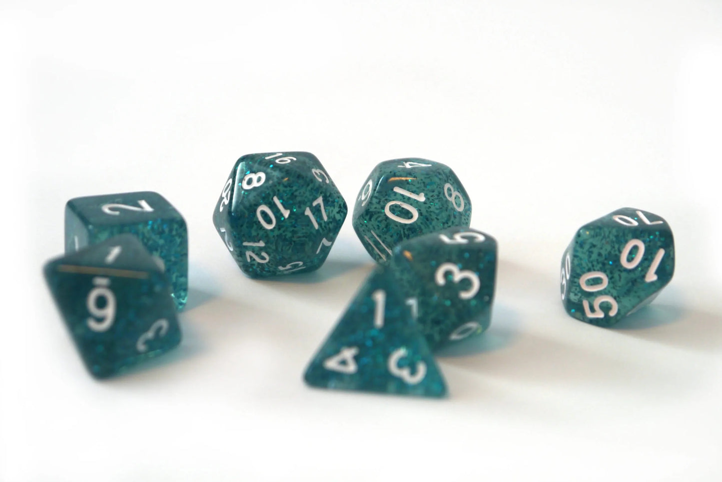 7-teiliges RPG Würfelset Confetti: Powder Blue