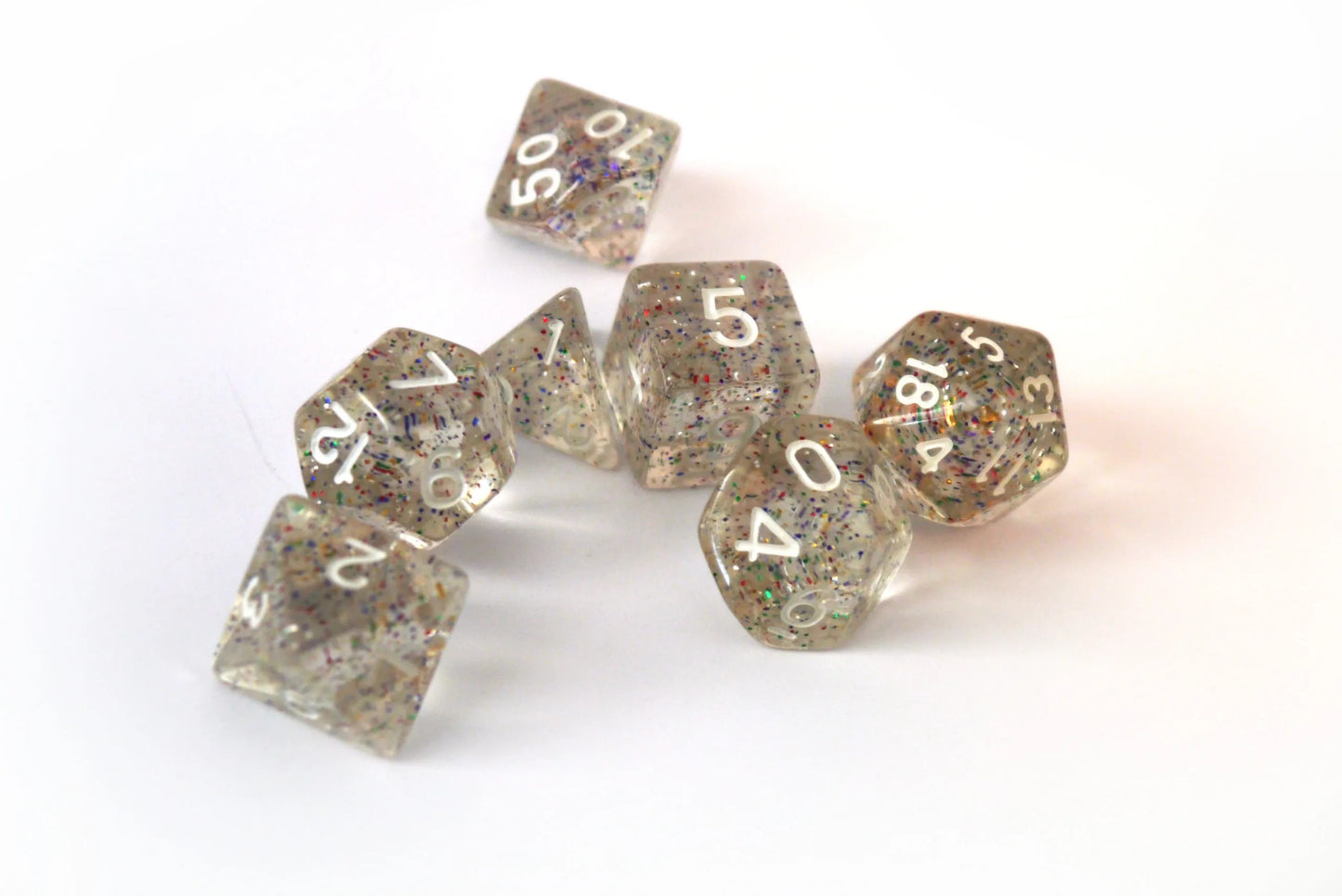 7-teiliges RPG Würfelset Confetti: Rainbow