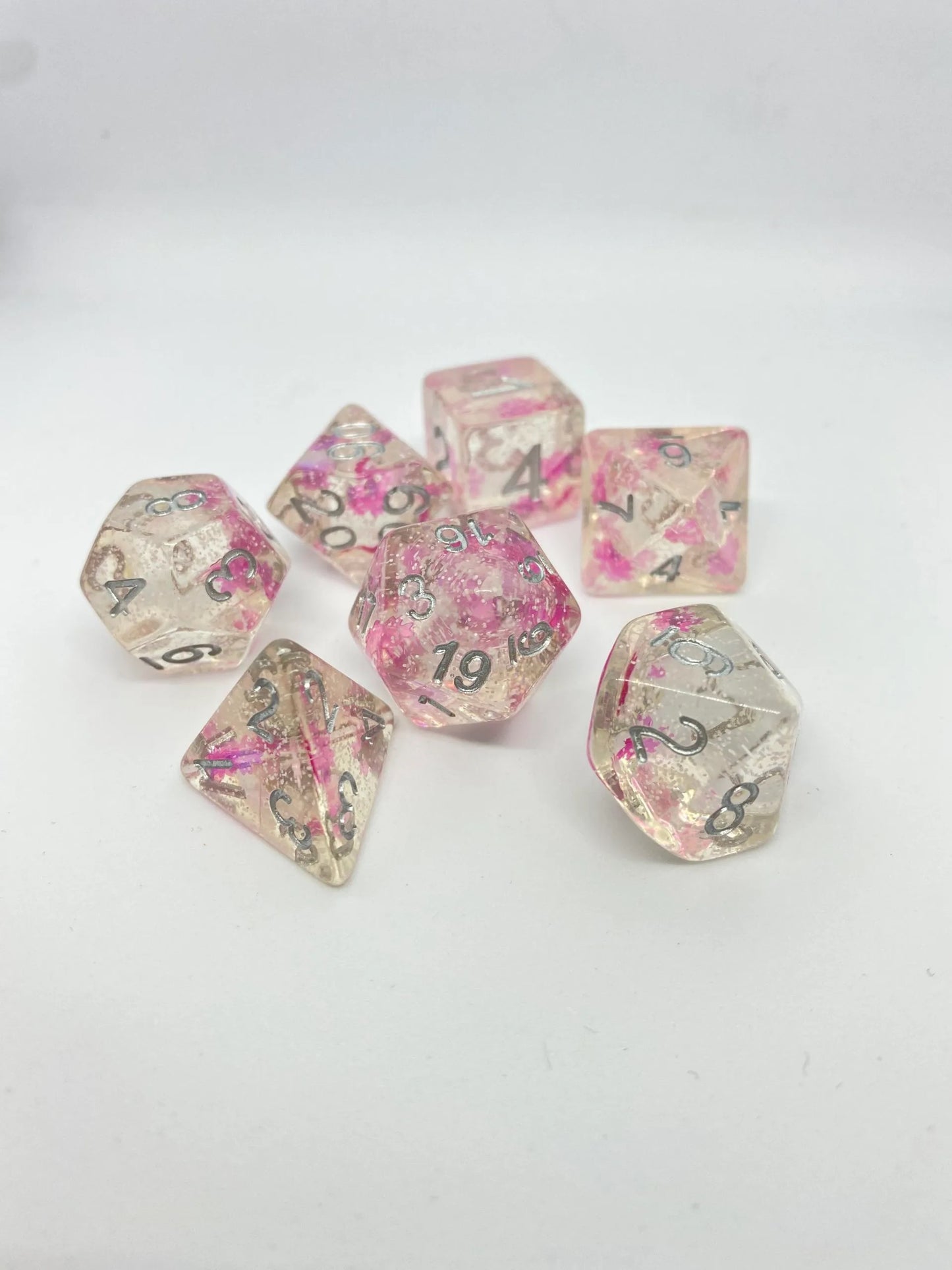 7-teiliges RPG Würfelset Confetti: Sakura