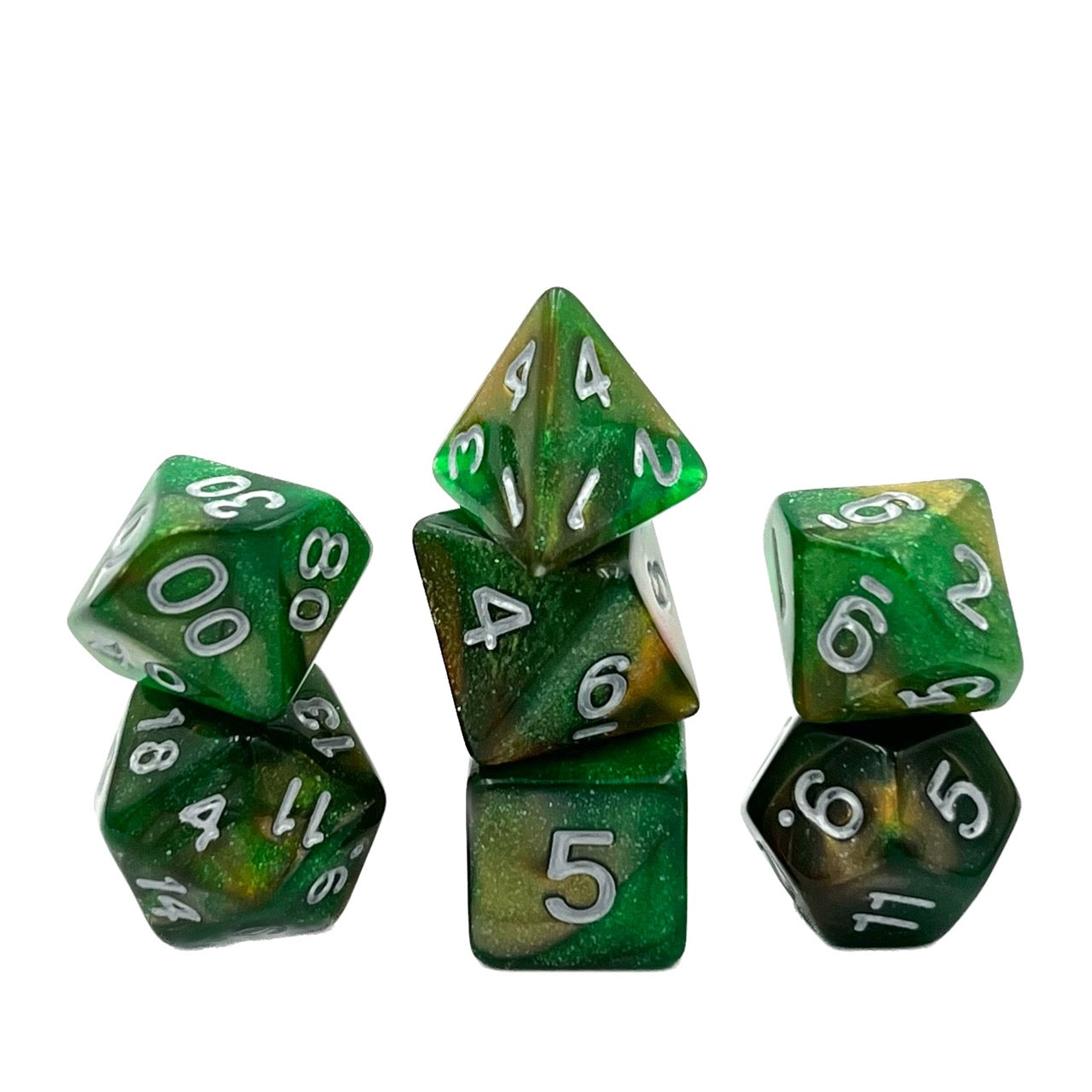 7-teiliges RPG Würfelset Galaxy: Emerald Vale