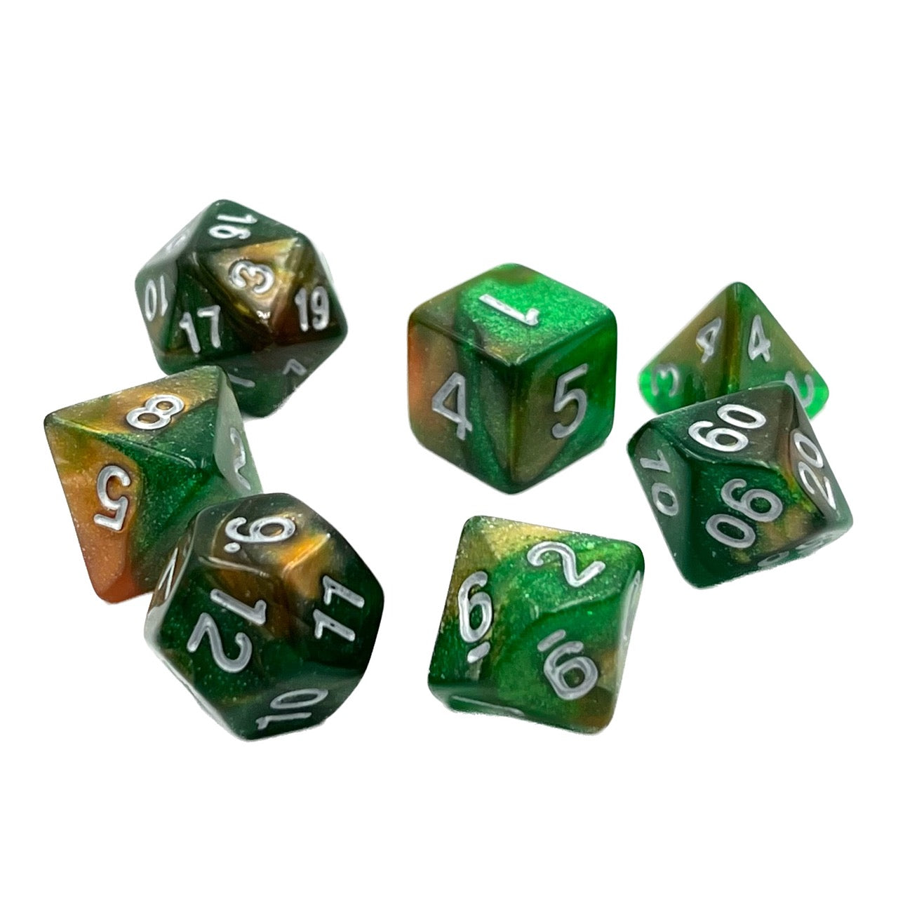 7-teiliges RPG Würfelset Galaxy: Emerald Vale