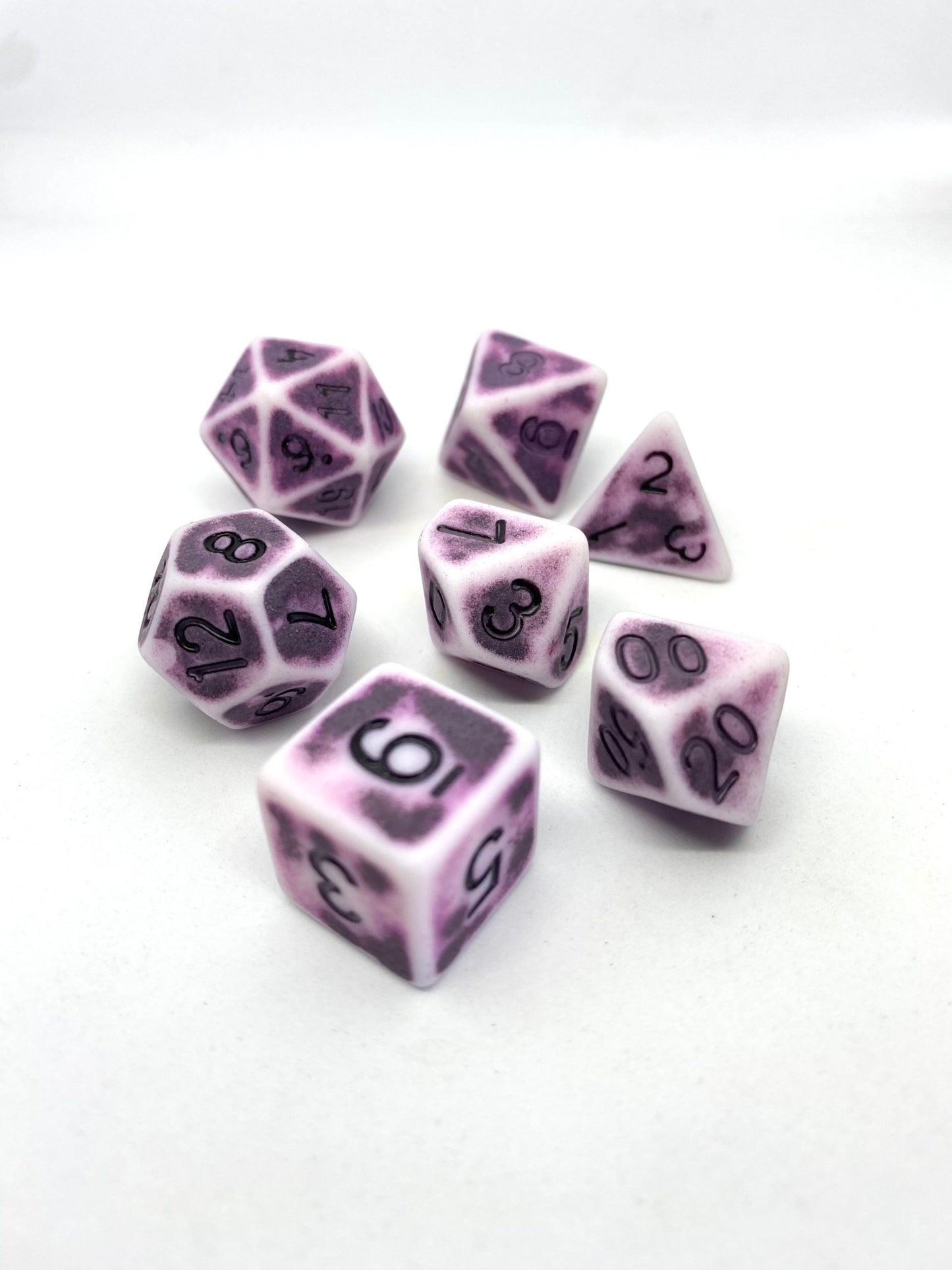 7-teiliges RPG Würfelset Ancient: Flintstone Purple