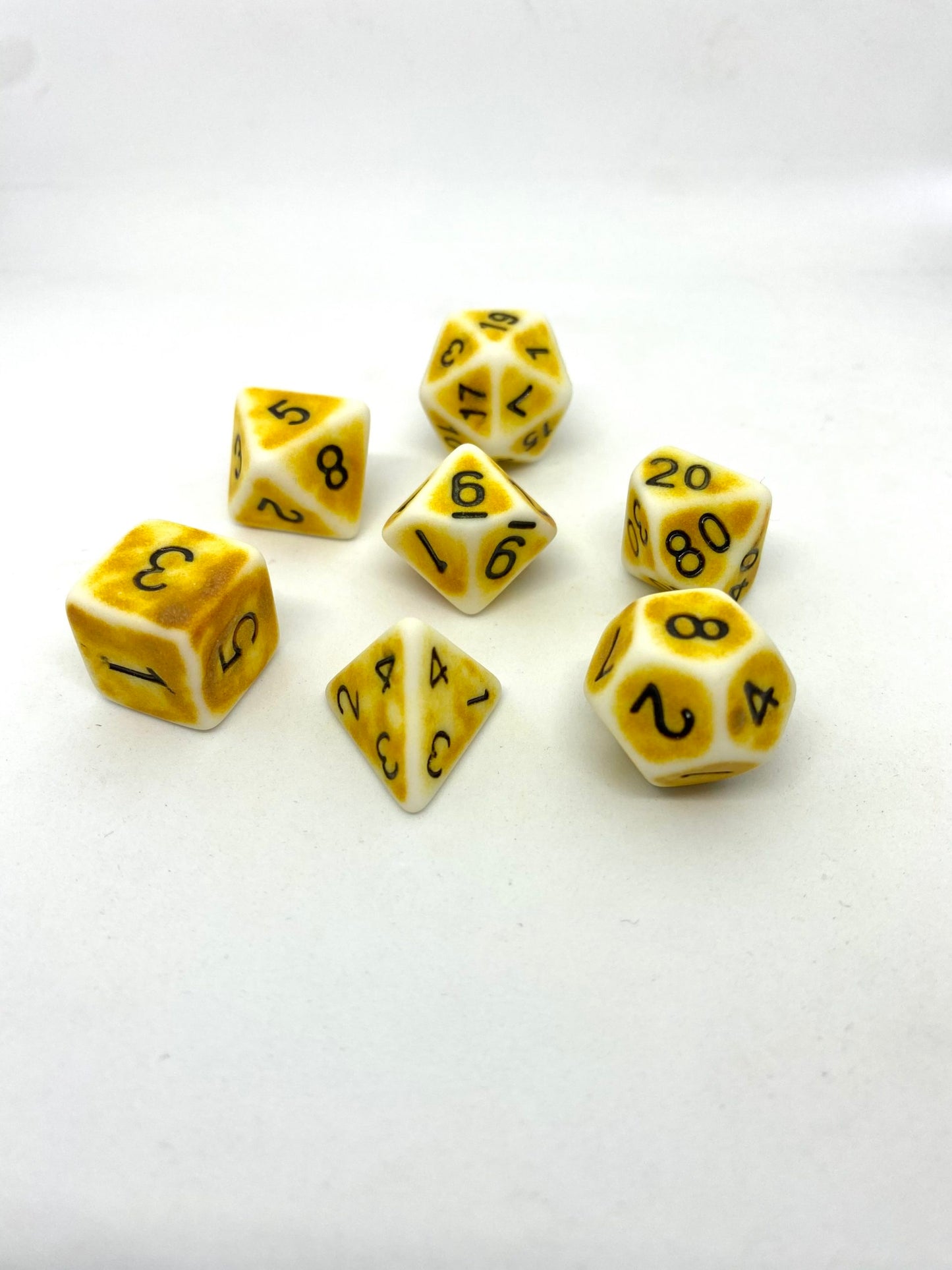 7-teiliges RPG Würfelset Ancient: Flintstone Yellow