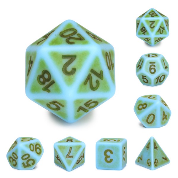 7-teiliges RPG Würfelset Ancient: Mini Moss