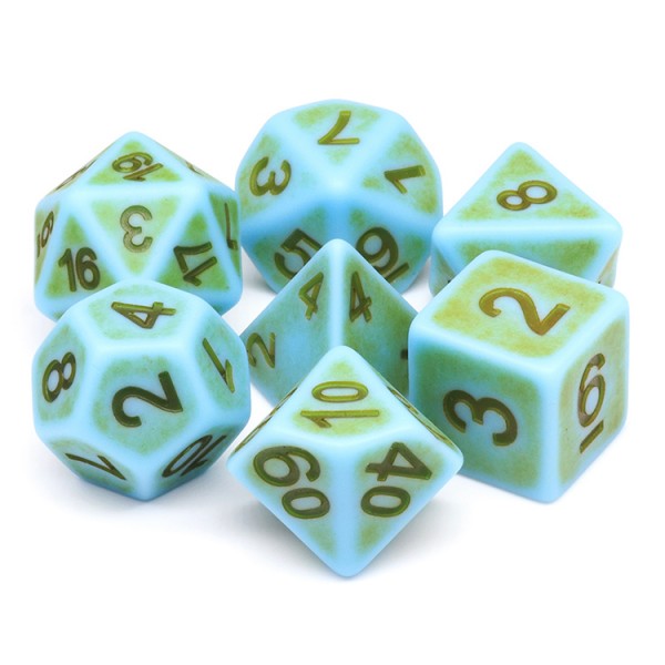 7-teiliges RPG Würfelset Ancient: Mini Moss