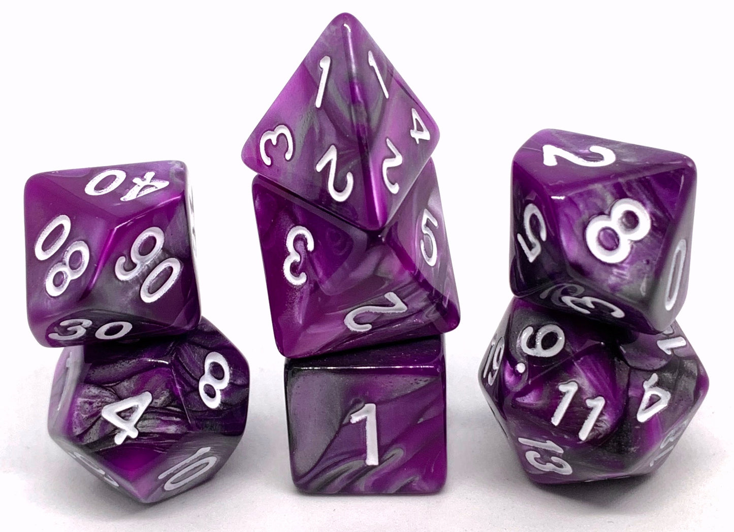 7-teiliges RPG Würfelset Mehrfarbig: Racing Purple