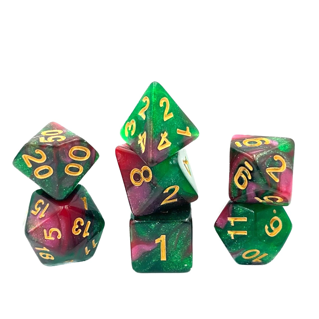 7-teiliges RPG Würfelset Galaxy: Rose Way