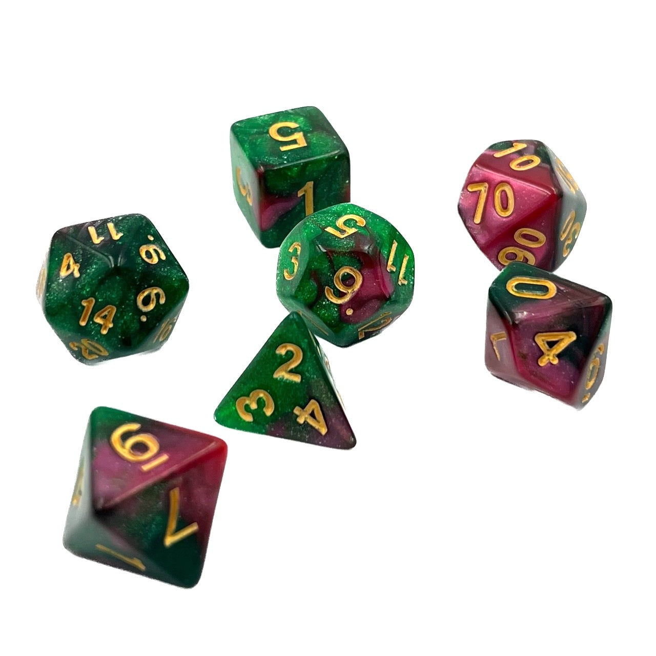 7-teiliges RPG Würfelset Galaxy: Rose Way