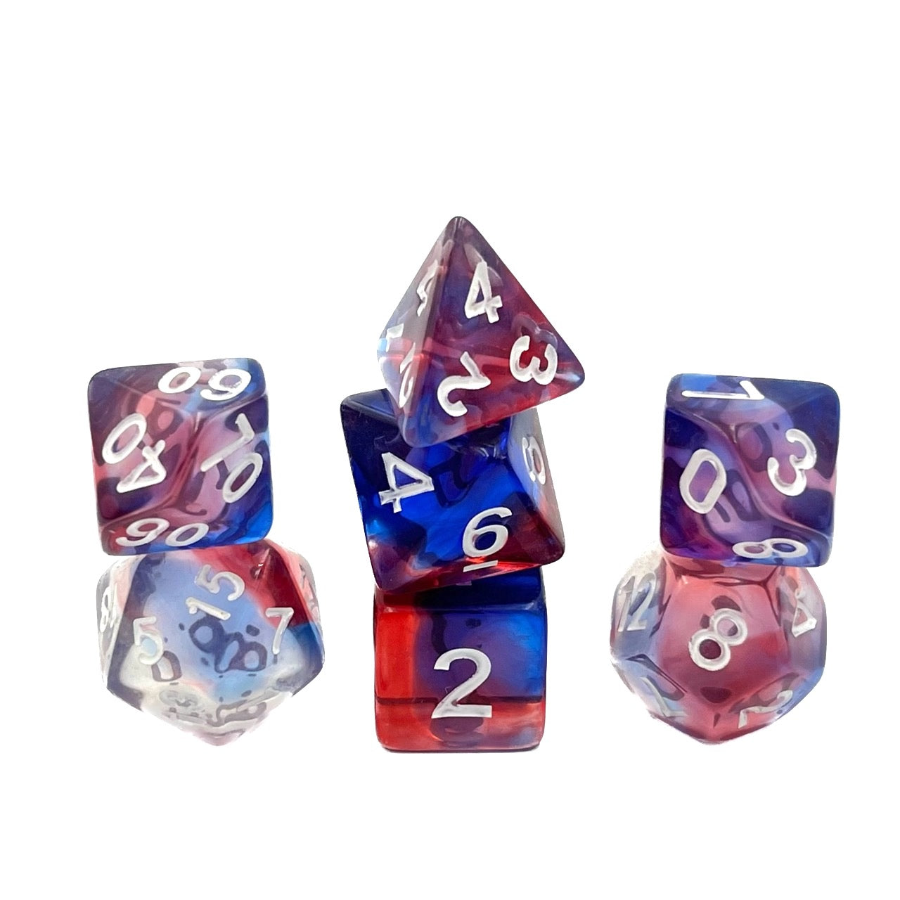 7-teiliges RPG Würfelset Transparent: Tireless Dancer
