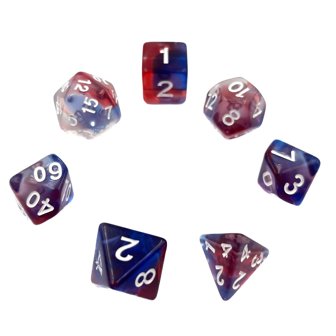 7-teiliges RPG Würfelset Transparent: Tireless Dancer