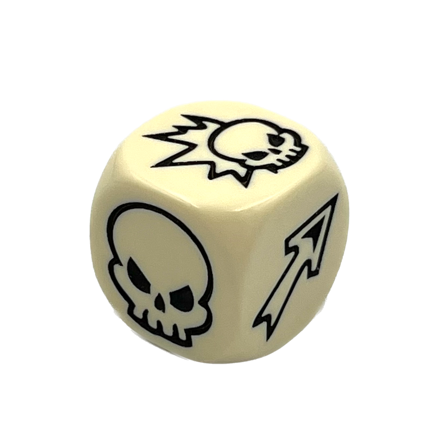 Human Pulse Fate/Fudge Dice Set - 8 Black Dice With Heartbeat & Flatline Symbols