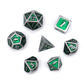 7-teiliges RPG Würfelset Metall: Green Embossed