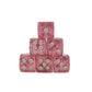 10x D6 Würfel 12mm Confetti: Pink & White