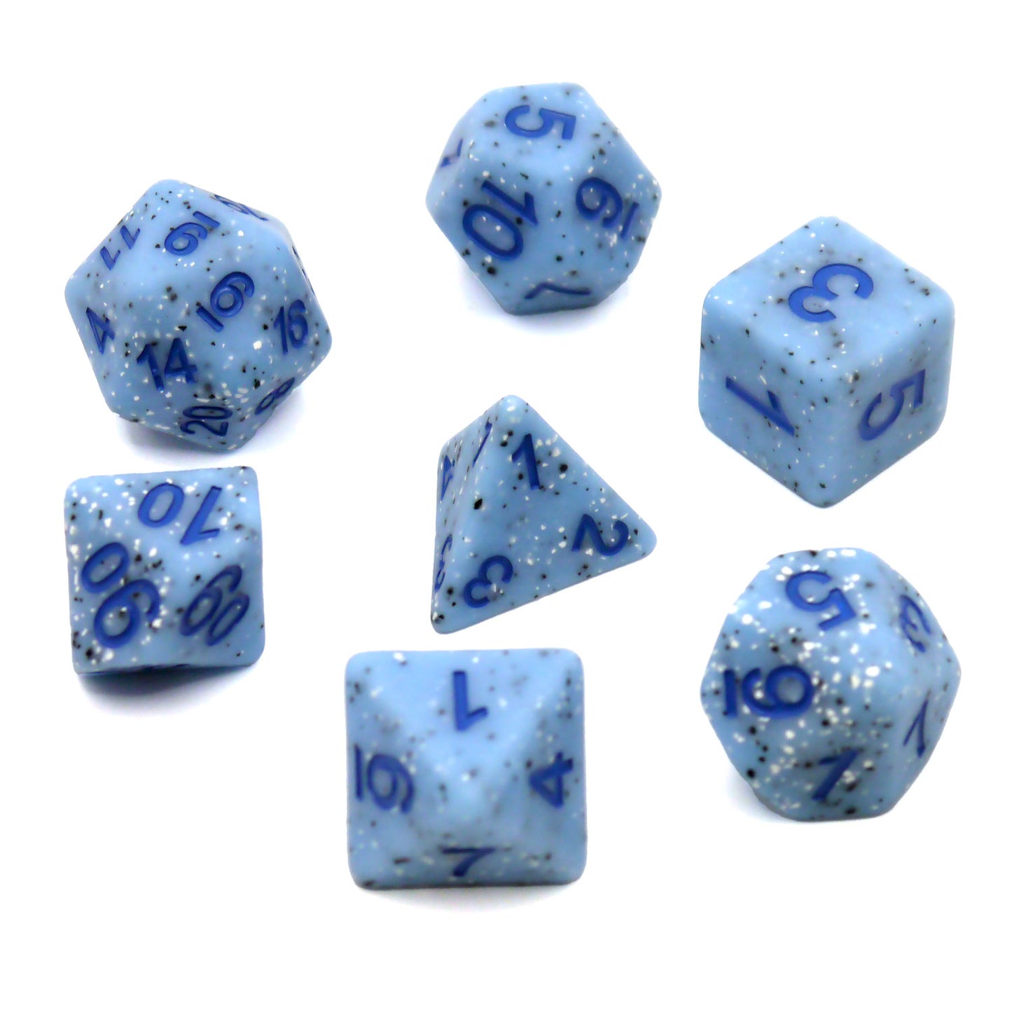 7-teiliges RPG Würfelset Mehrfarbig: Granite Blue