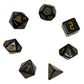 7-teiliges RPG Würfelset Opaque: Chon Drite Black/Yellow