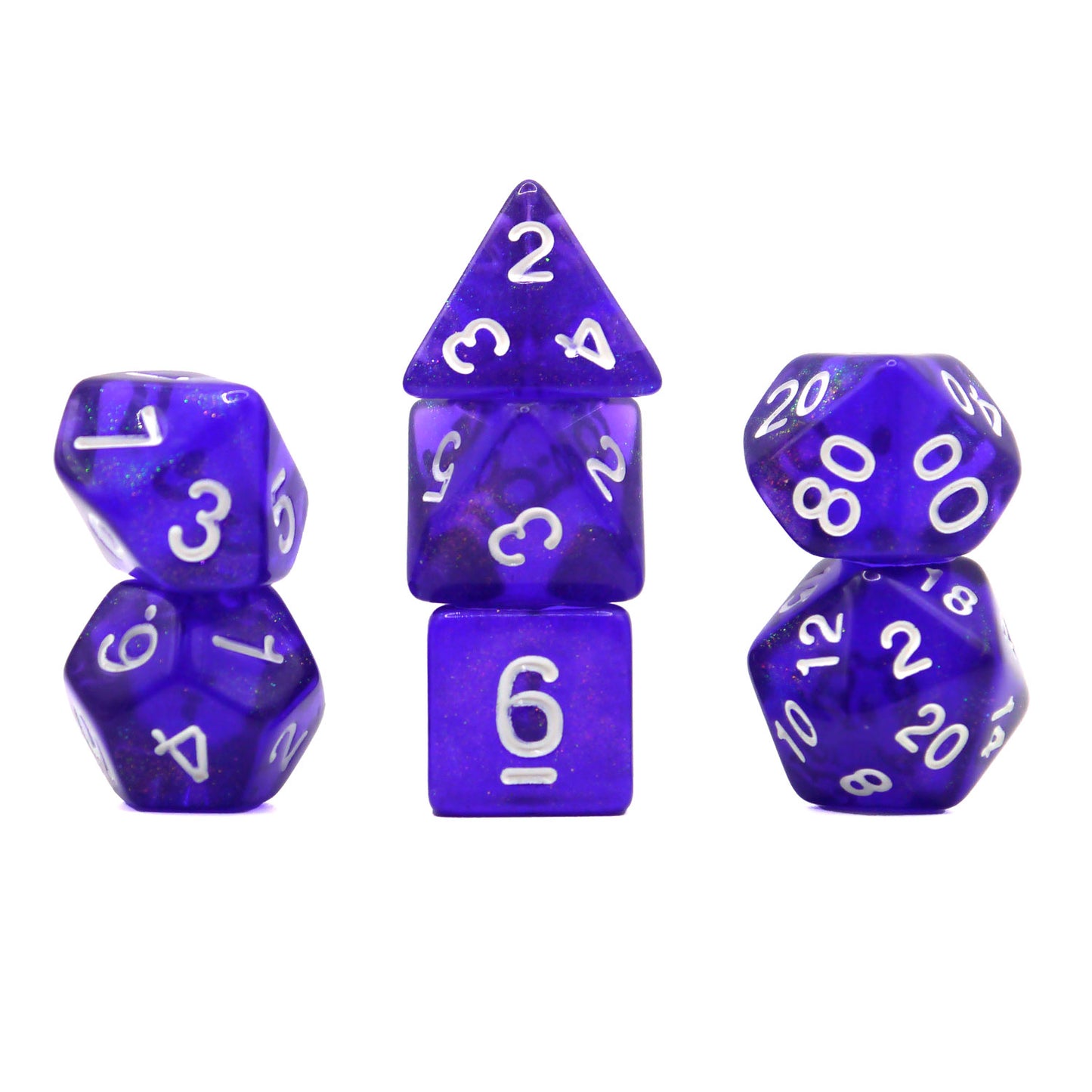 7-teiliges RPG Würfelset Galaxy: Diamond Purple