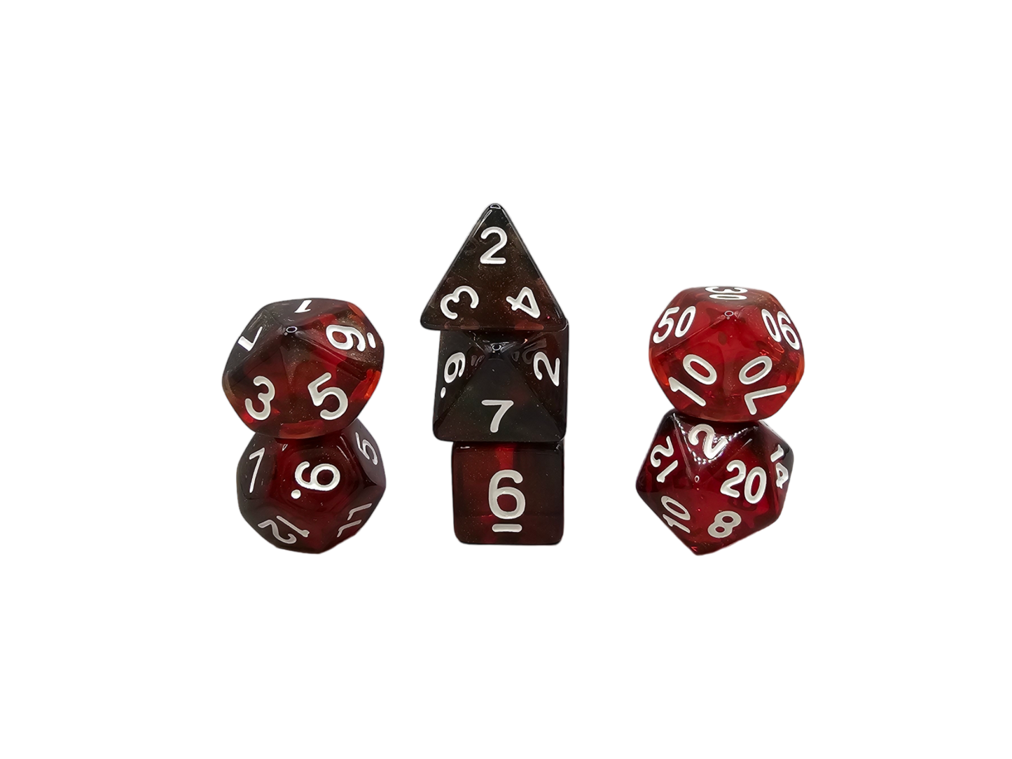 7-teiliges RPG Würfelset Galaxy: Lava